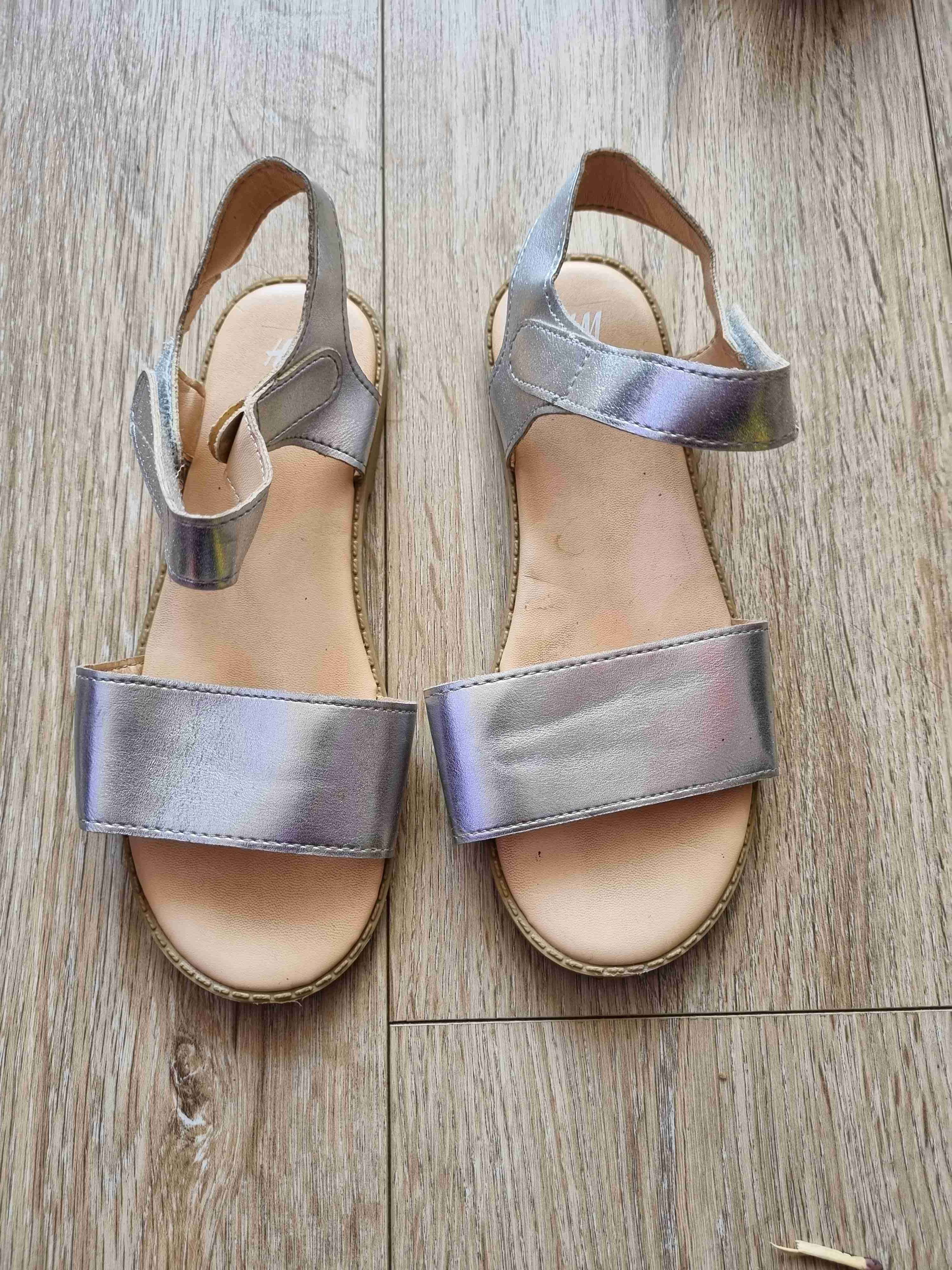 Sandalias metálicas plateadas - miniatura 2