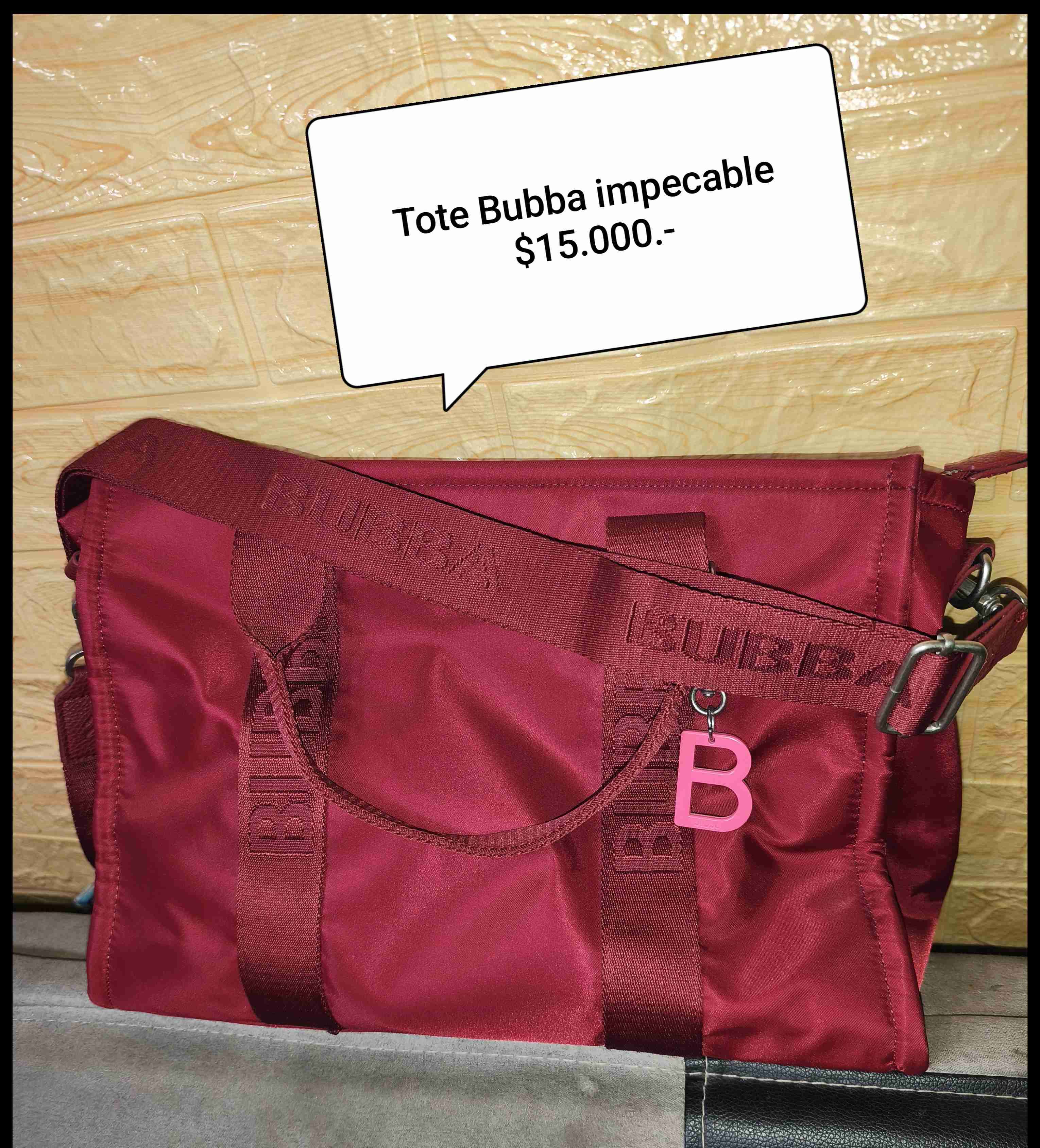 Tote Bubba rojo impecable