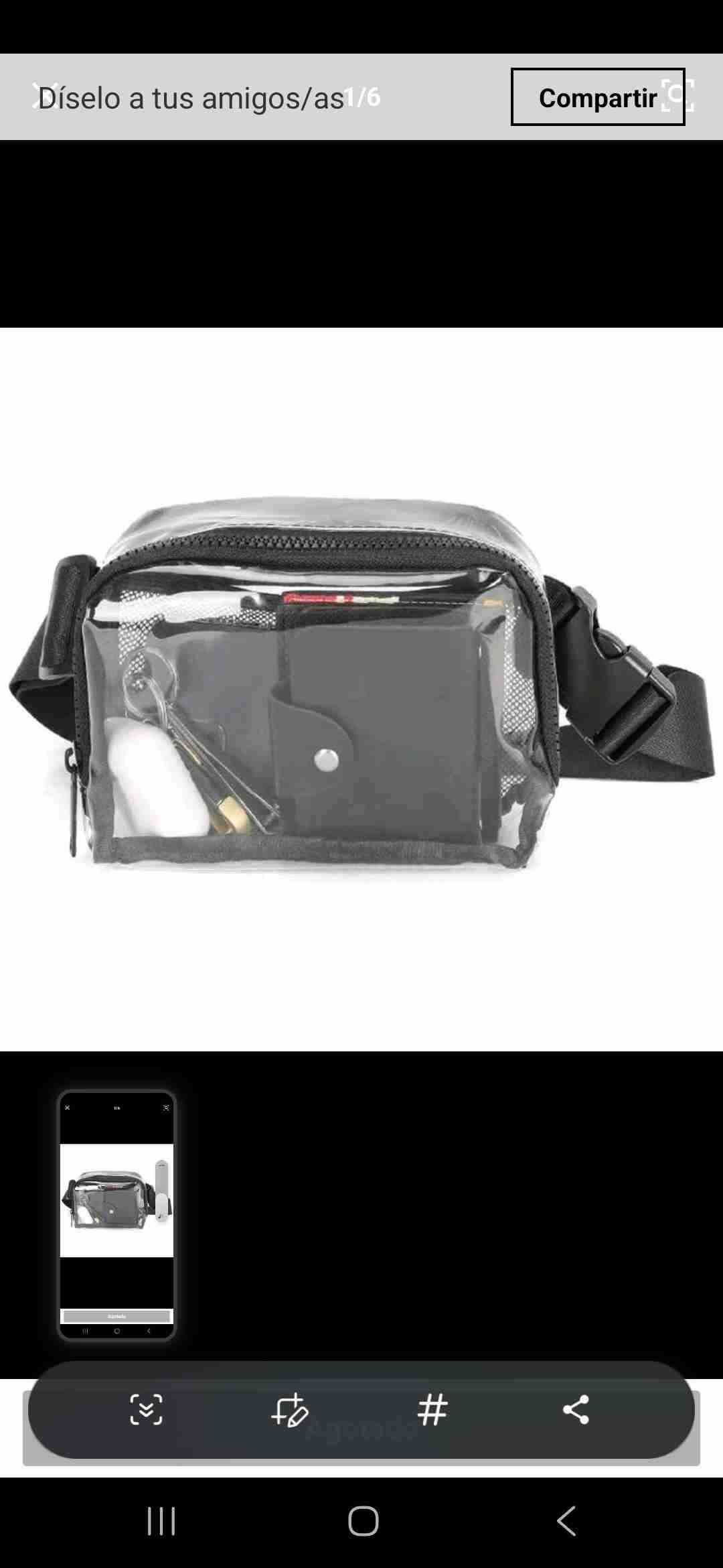 Bolso transparente con compartimentos - miniatura 3