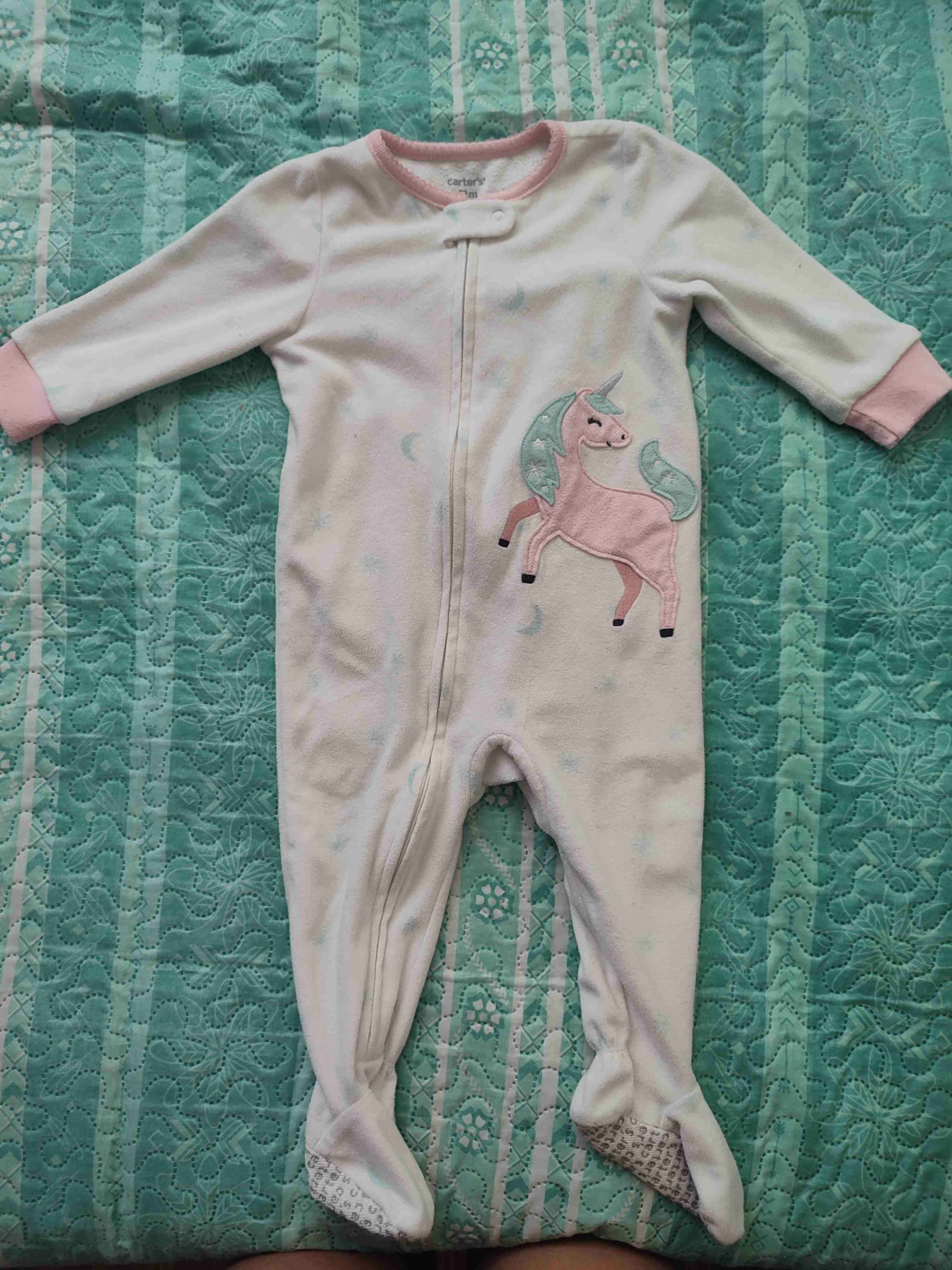Enterito bebé unicornio rosa carter's - miniatura 1