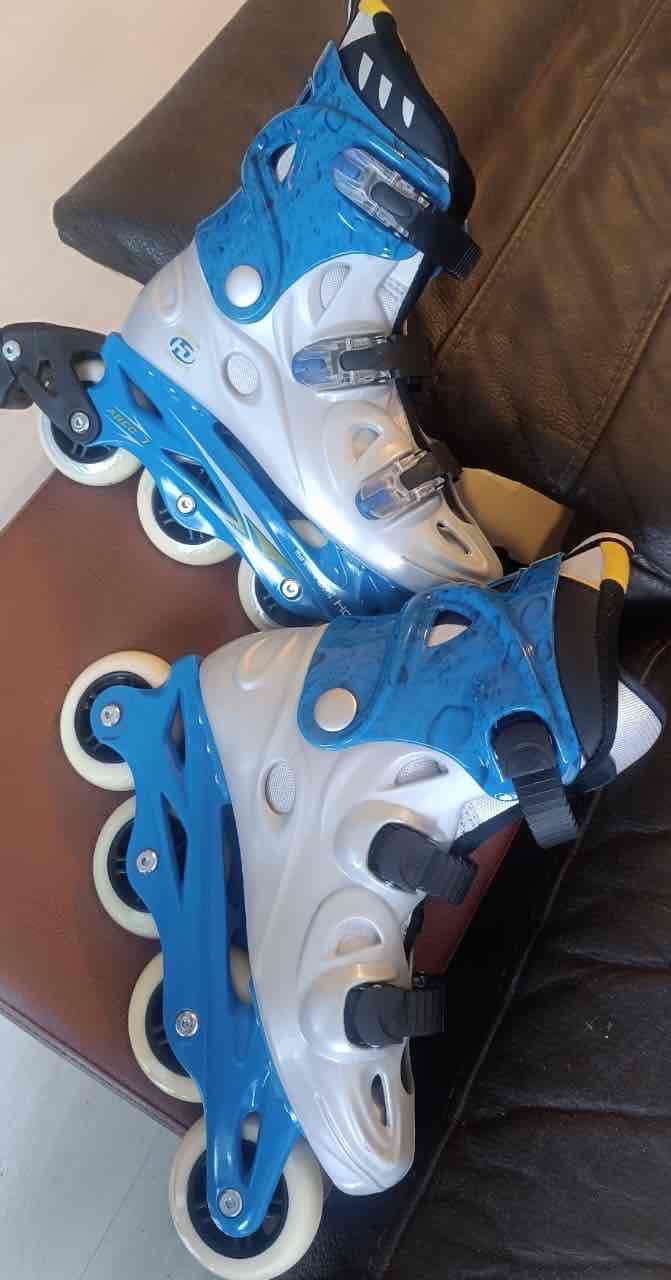 Patines en línea azul y blanco - miniatura 3