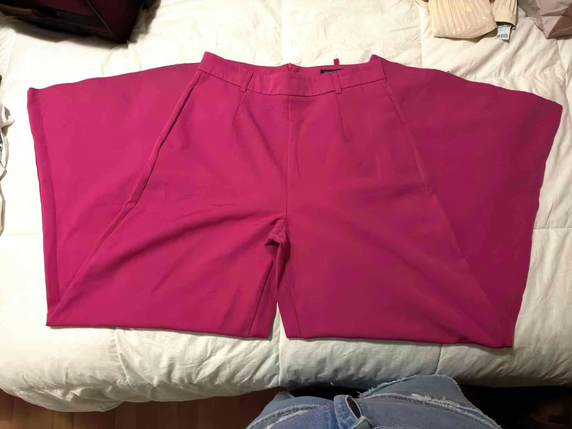 Pantalones anchos fucsias - miniatura 1