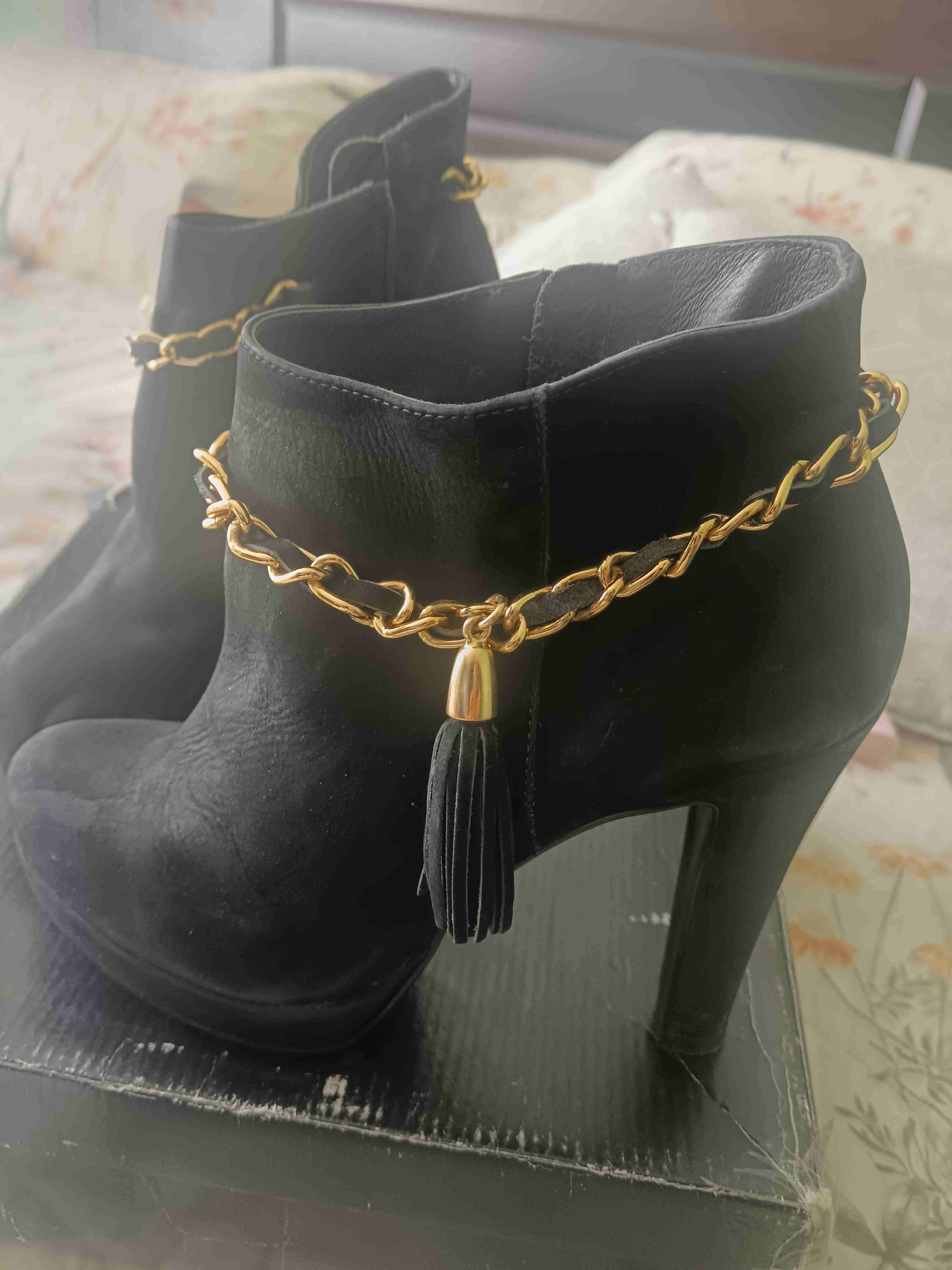 Botines negros con detalle dorado gacel - miniatura 1