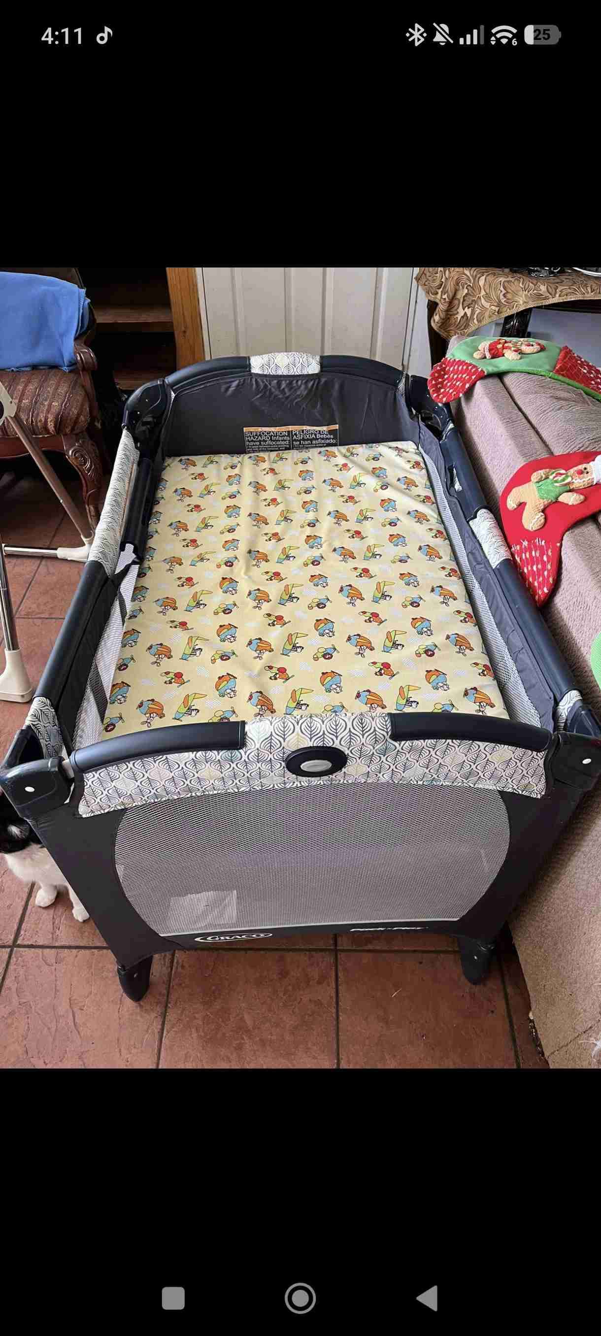 Cuna corral negra para bebé - miniatura 1