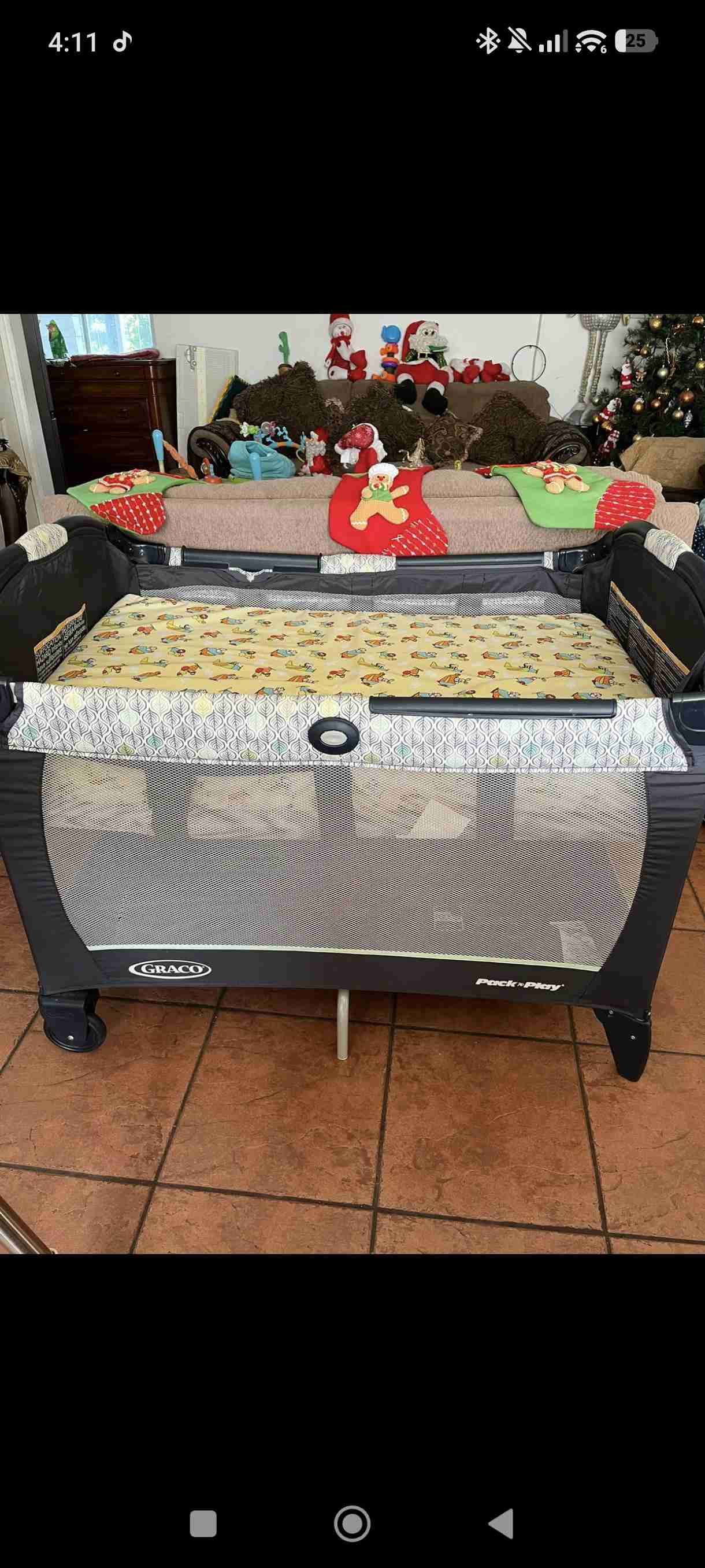 Cuna corral negra para bebé - miniatura 2