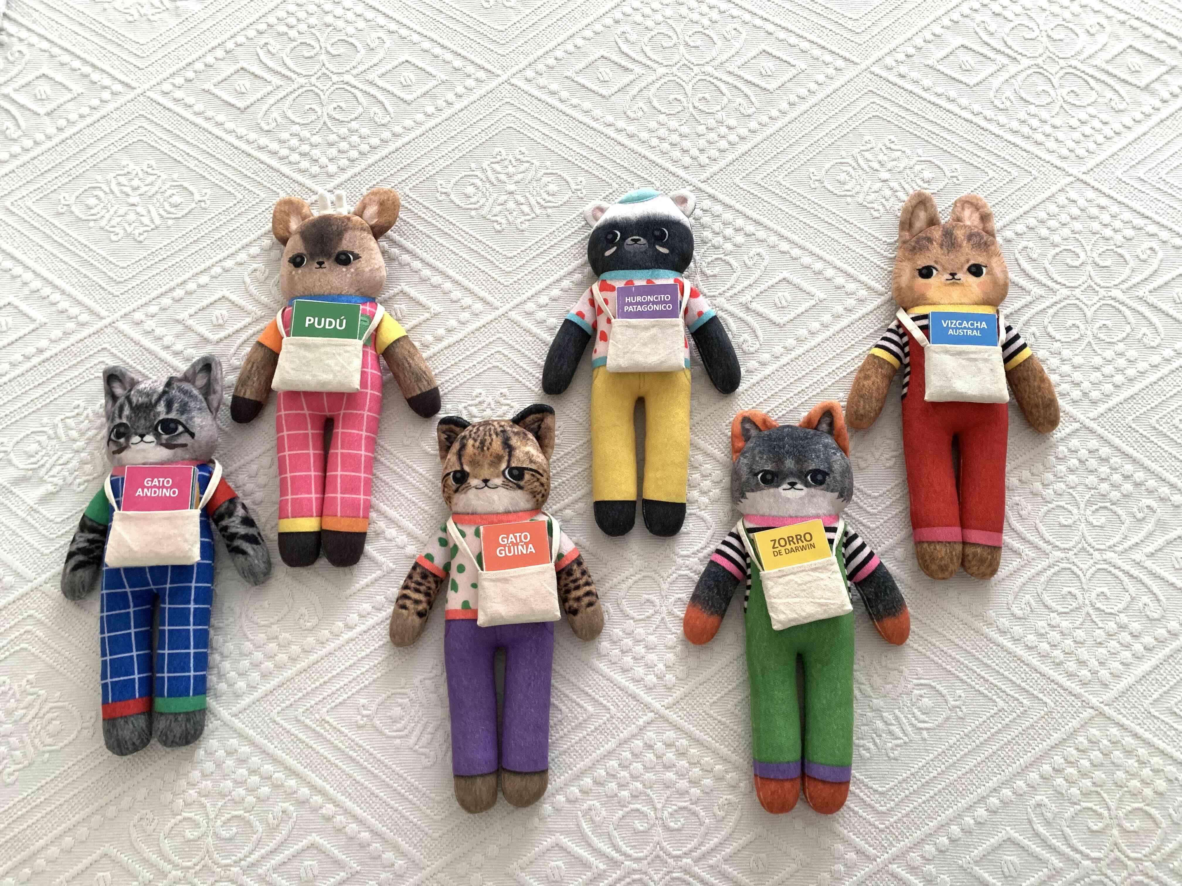 Set 6  animales fauna nativa marca Habichuelas - miniatura 1