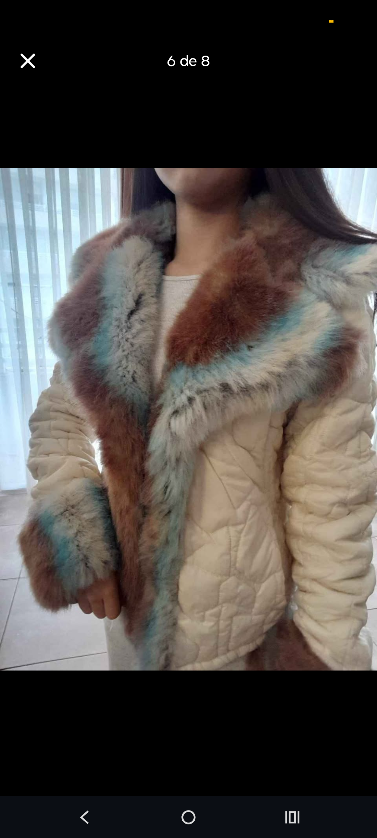 Abrigo largo acolchado beige - miniatura 2