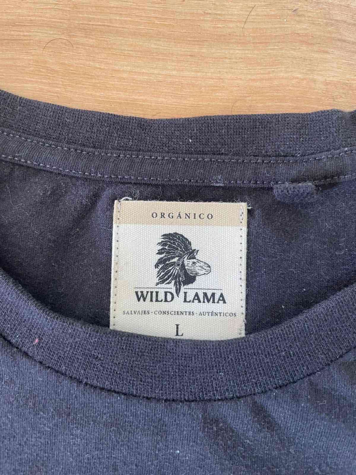 Polera negra Wild Lama talla L - miniatura 2