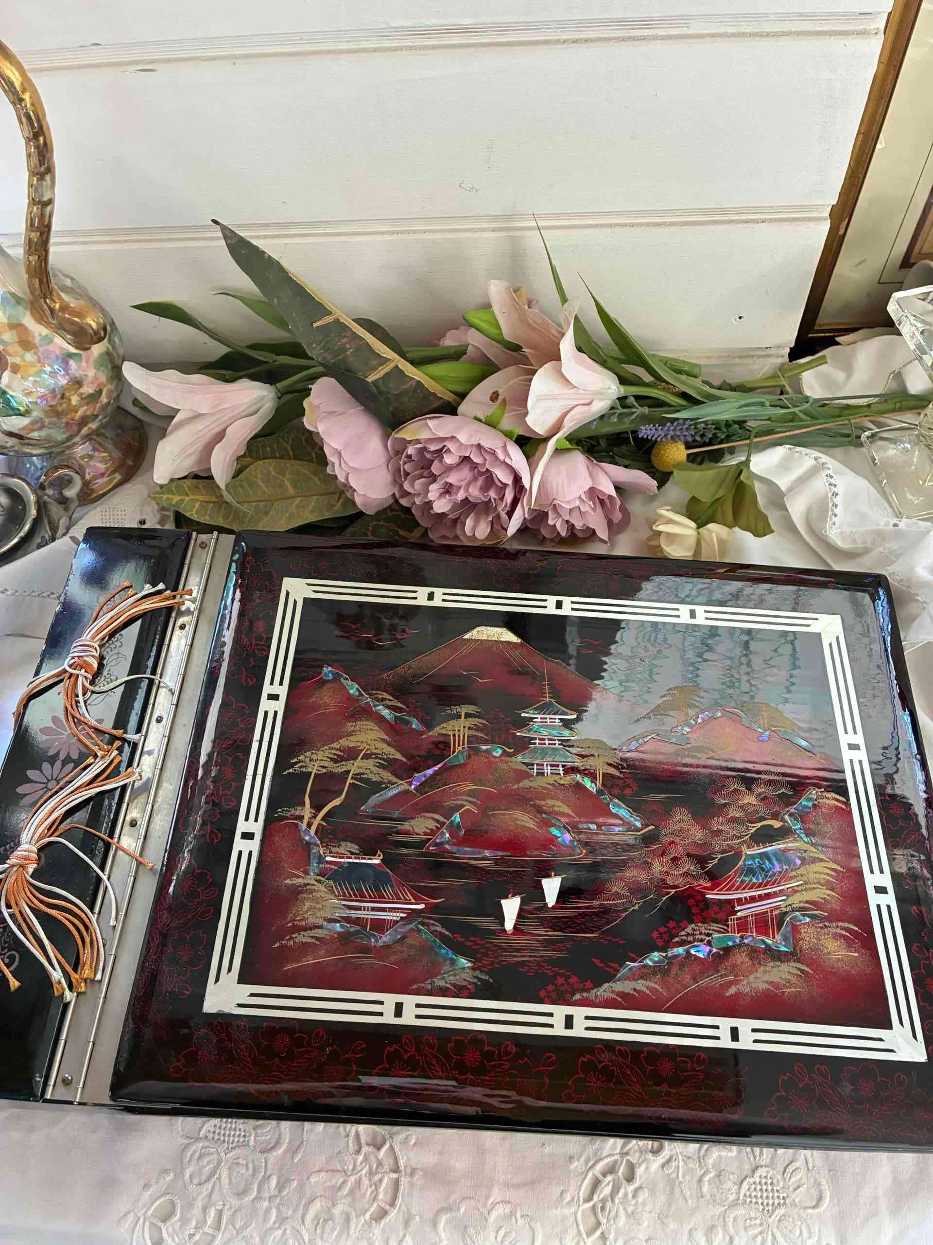 Álbum de fotos musical lacado japonés - miniatura 1