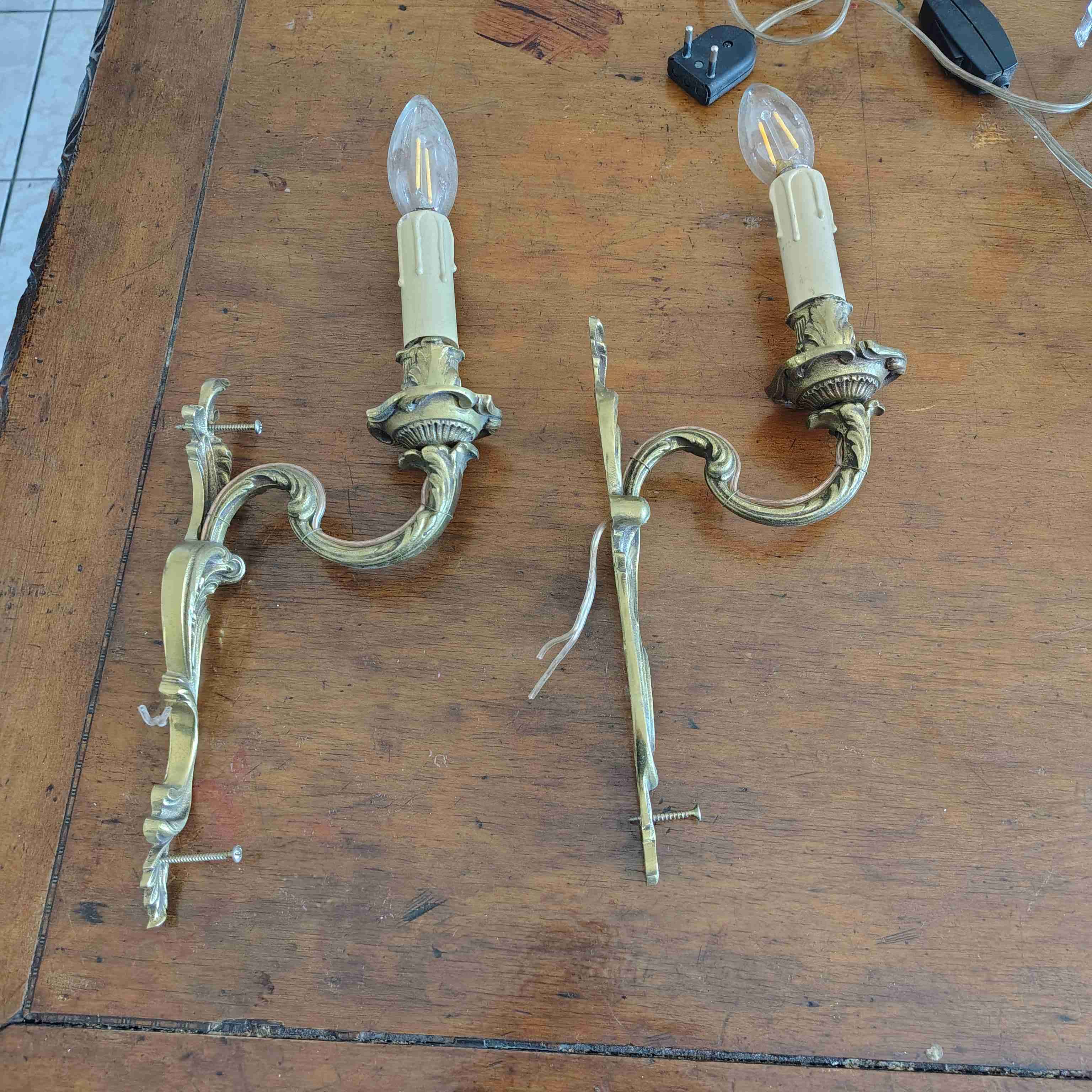 Aplicaciones de pared vintage y candelabros - miniatura 6