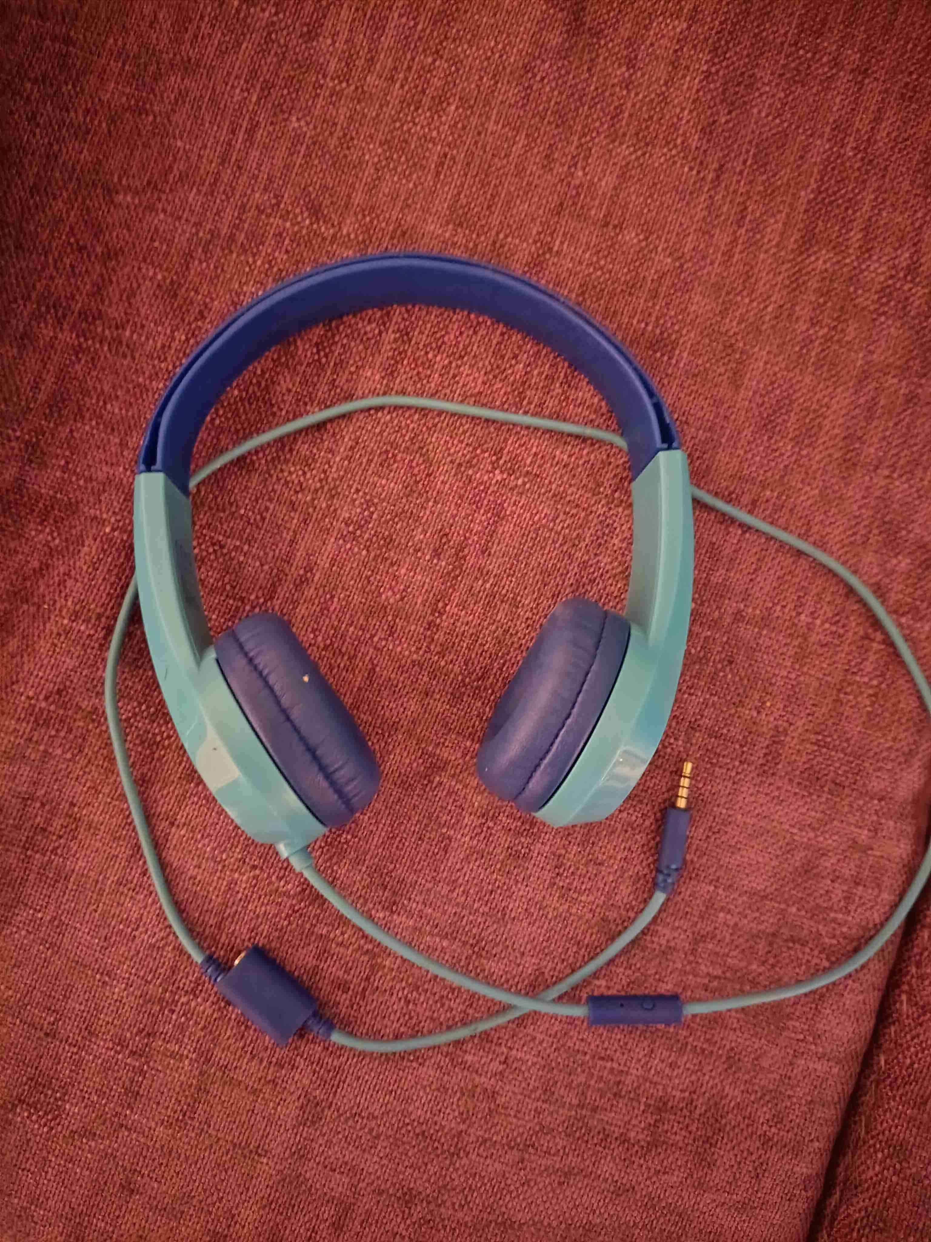 Audífonos over-ear azul y turquesa