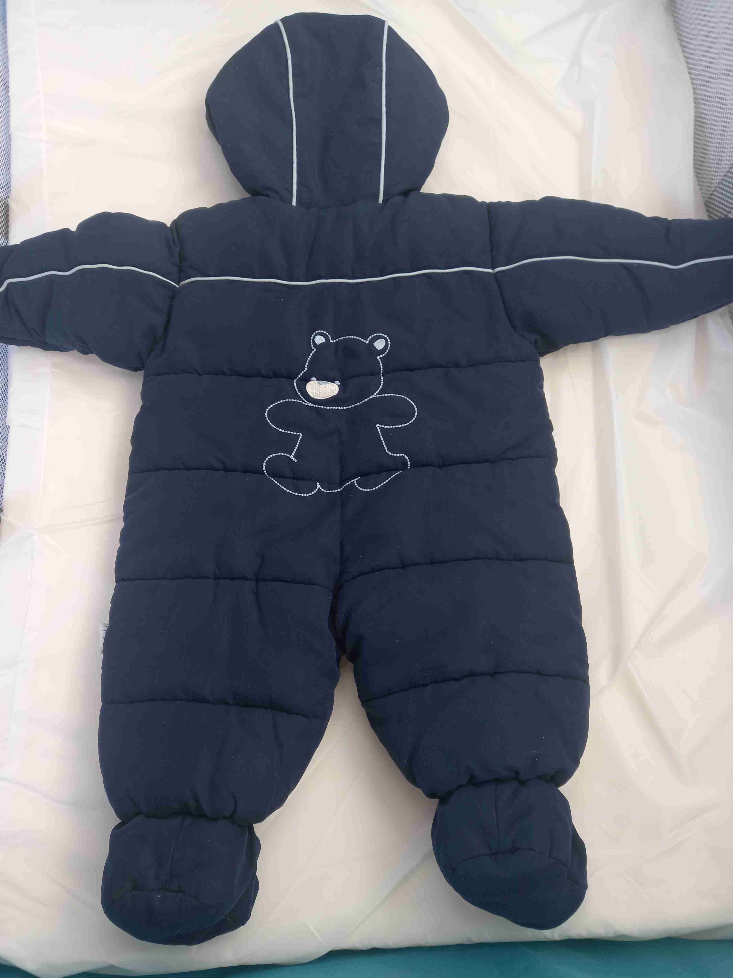 Enterito acolchado de bebé azul - miniatura 2