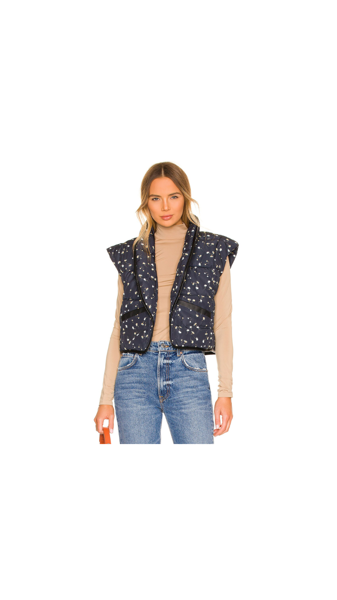 Chaqueta acolchada floral azul - miniatura 2