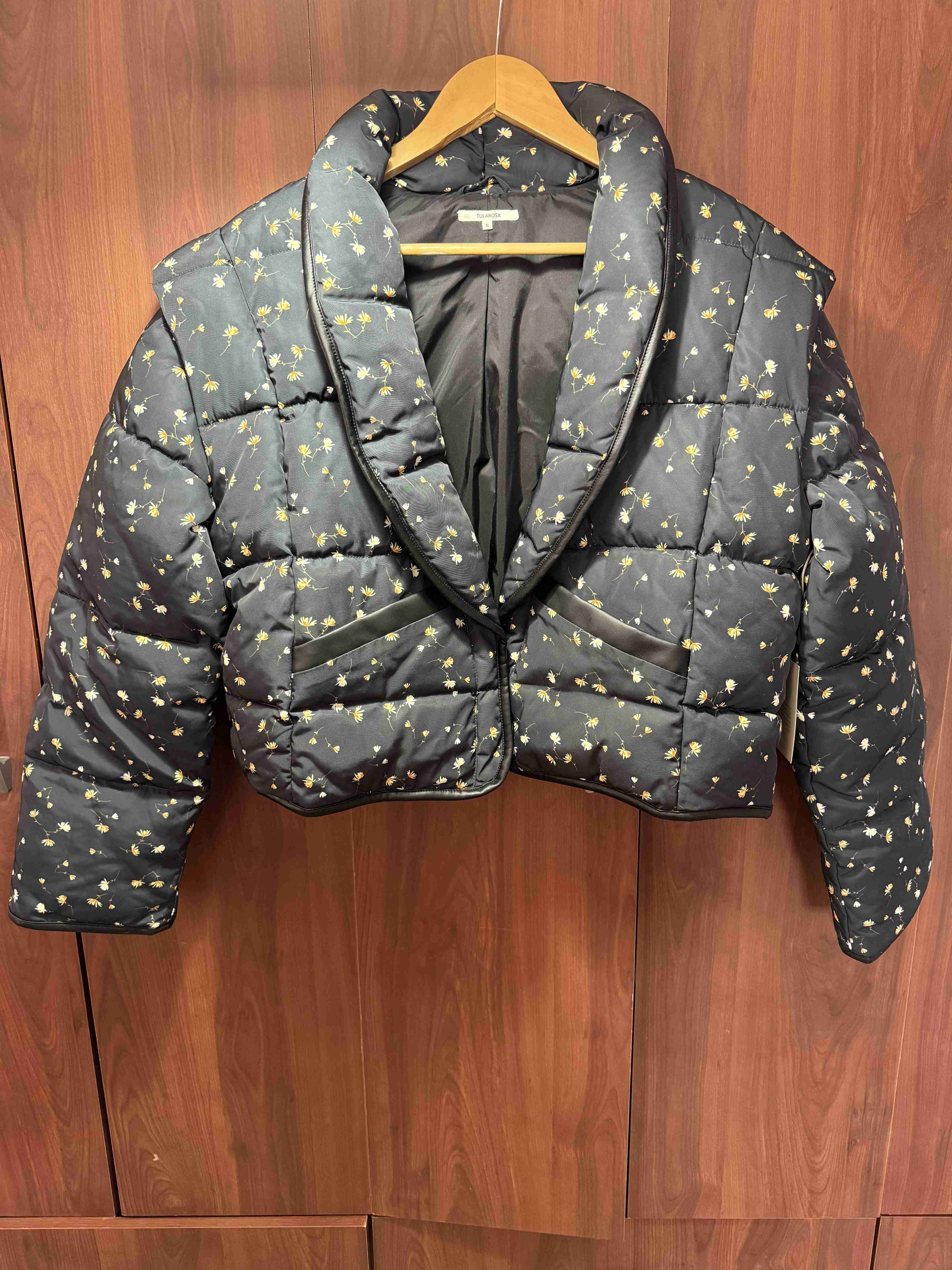 Chaqueta acolchada floral azul - miniatura 3