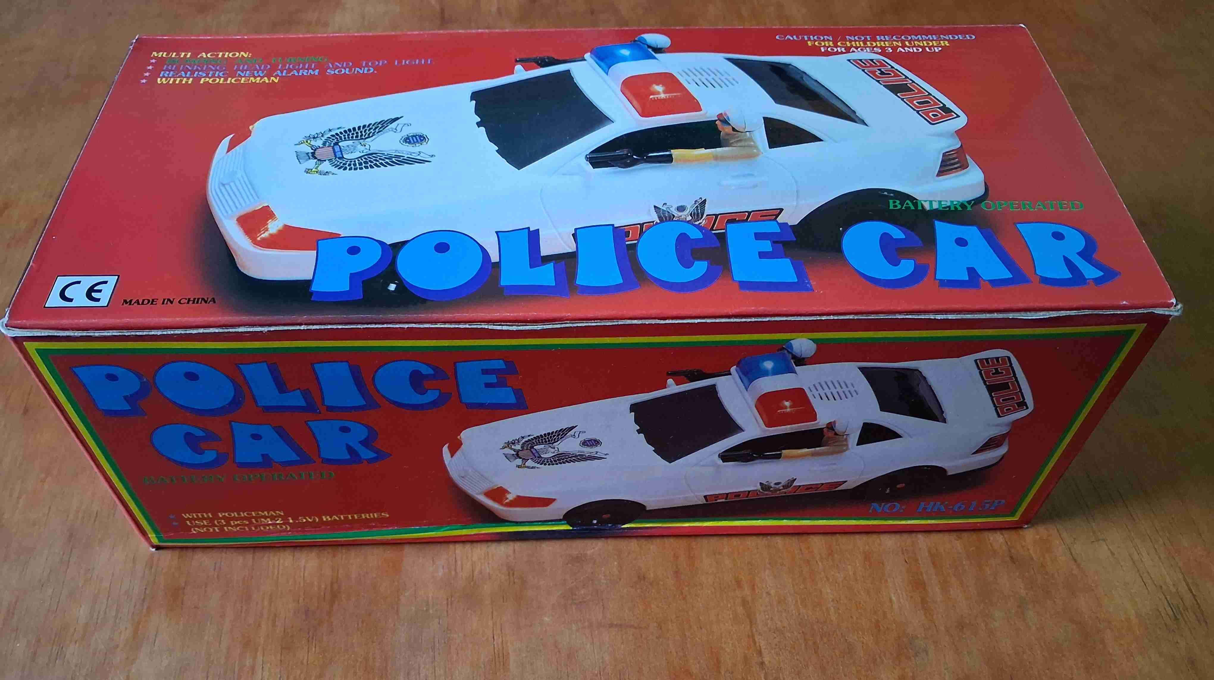 Auto de juguete policía rojo - miniatura 3