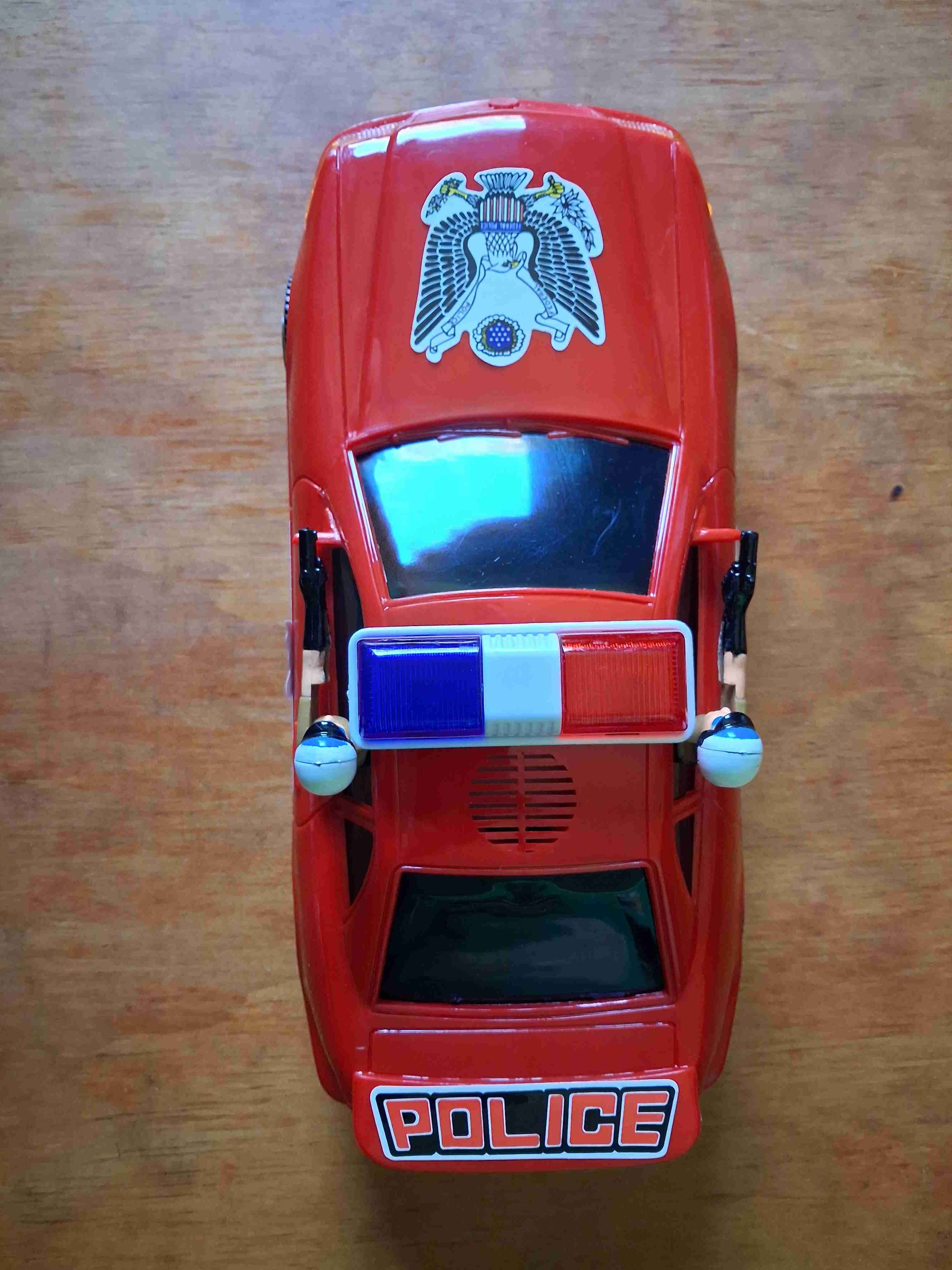 Auto de juguete policía rojo - miniatura 4