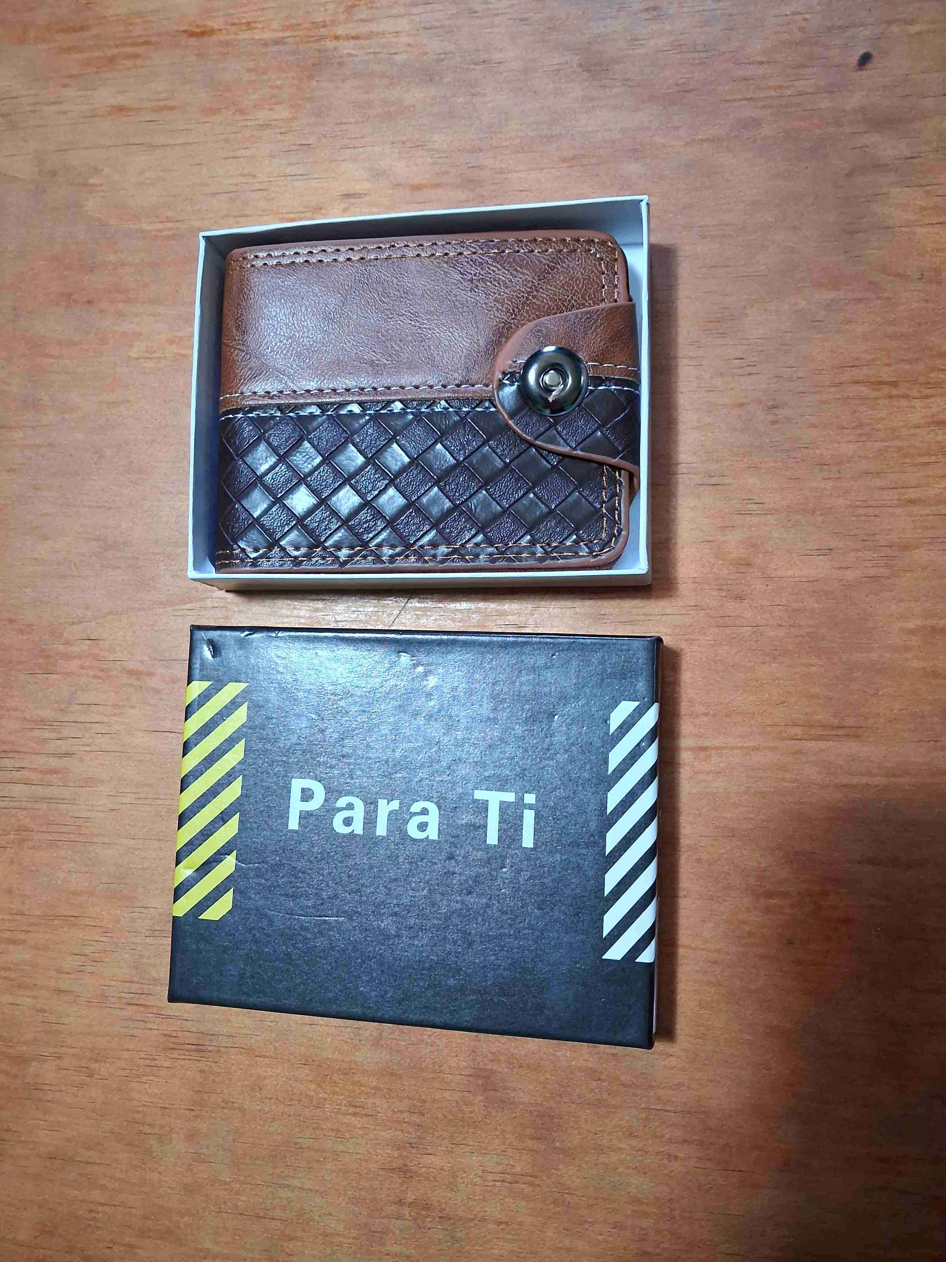 Billetera de cuero tejido marrón - miniatura 2