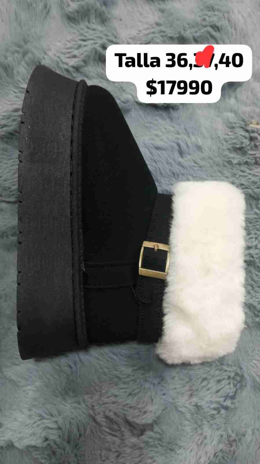 Botines negros con forro blanco - miniatura 2