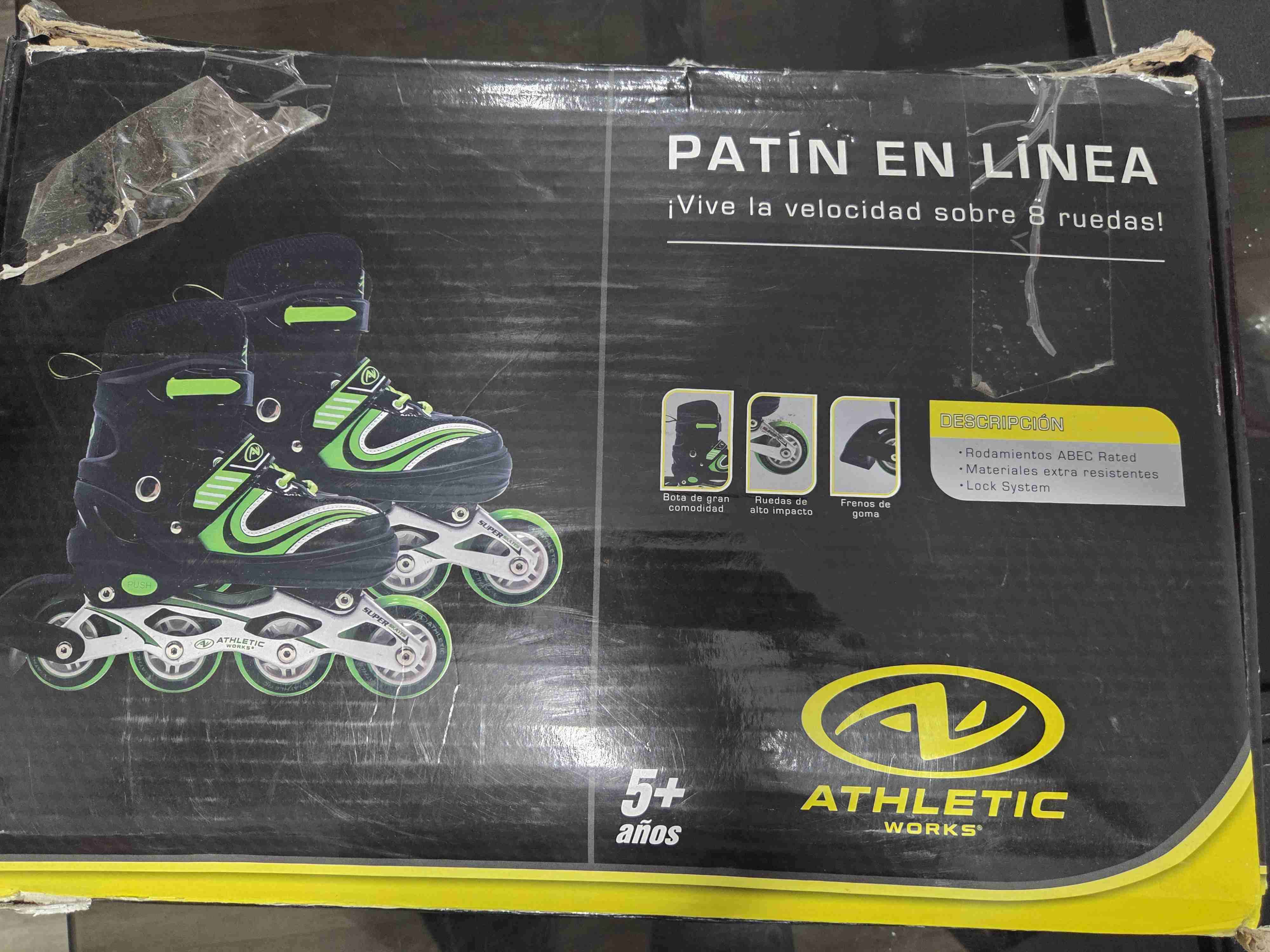 Patines en línea negro y verde - miniatura 2