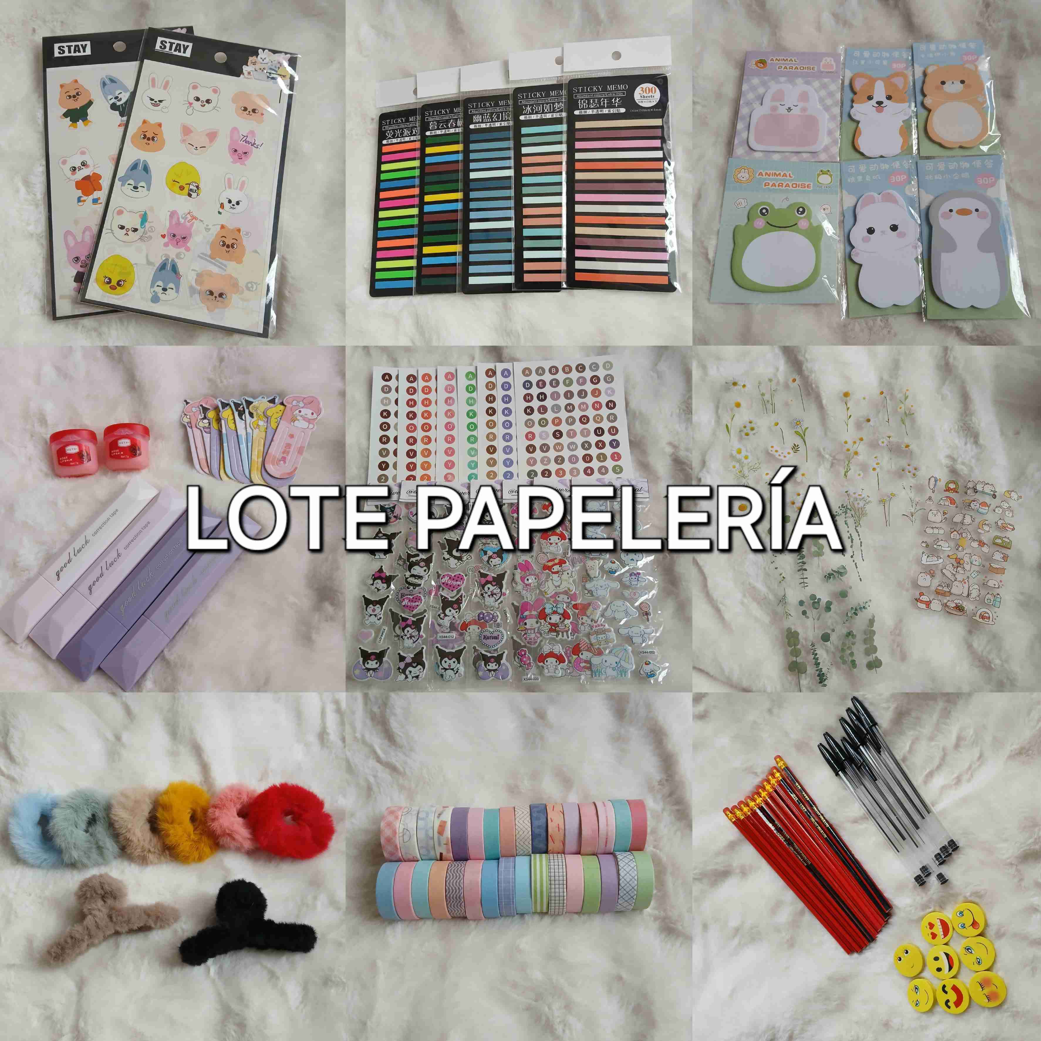 Lote de papelería + Regalos