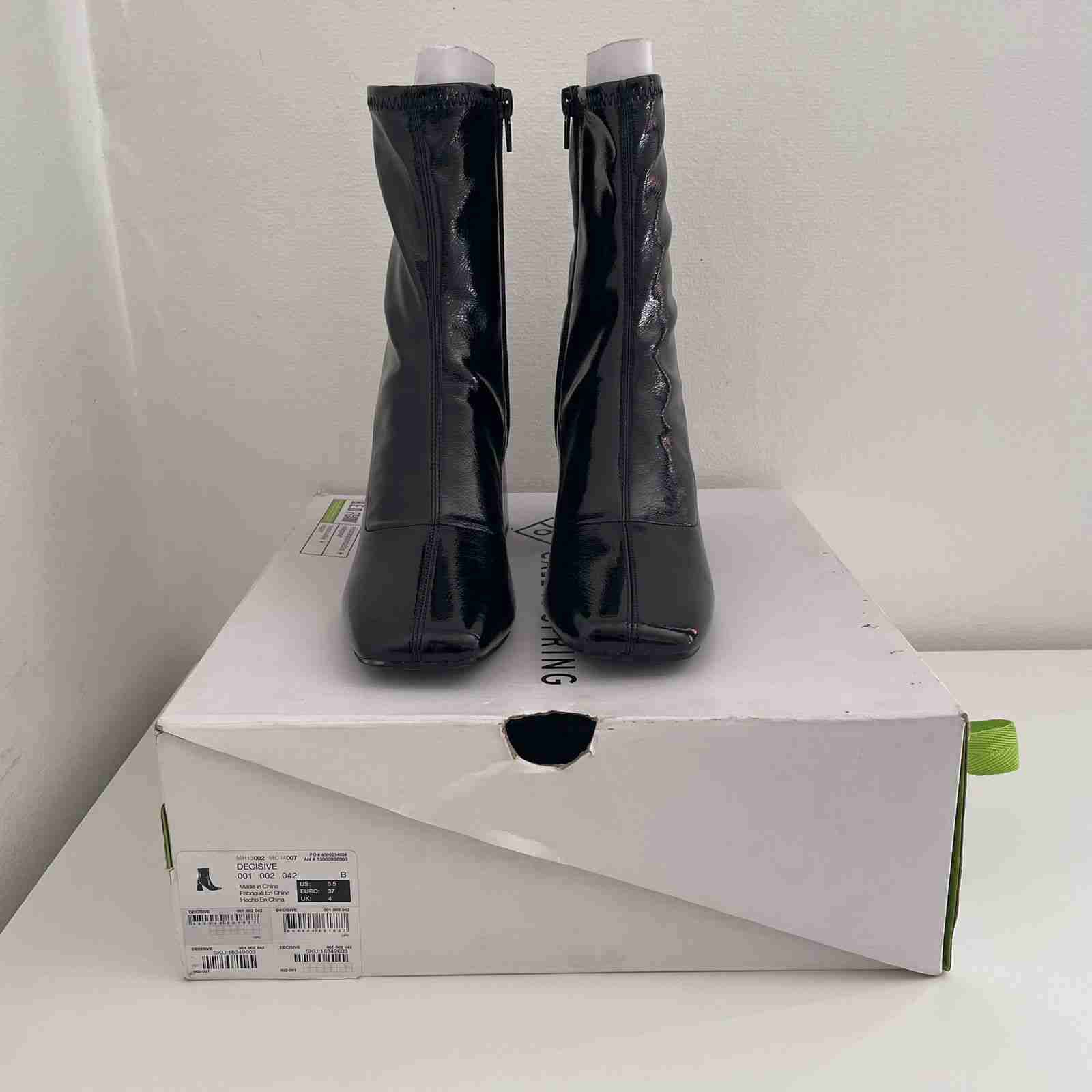 Botines negros de cuero sintético - miniatura 2