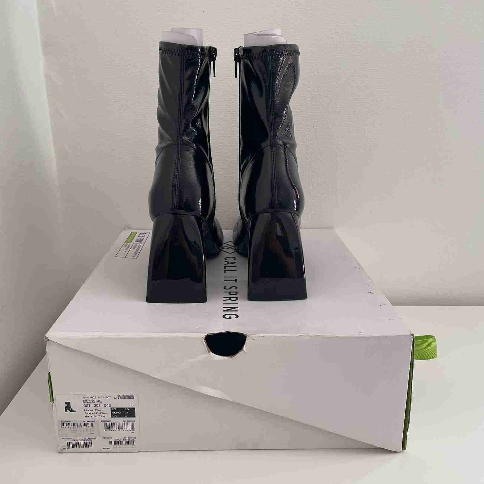 Botines negros de cuero sintético - miniatura 3