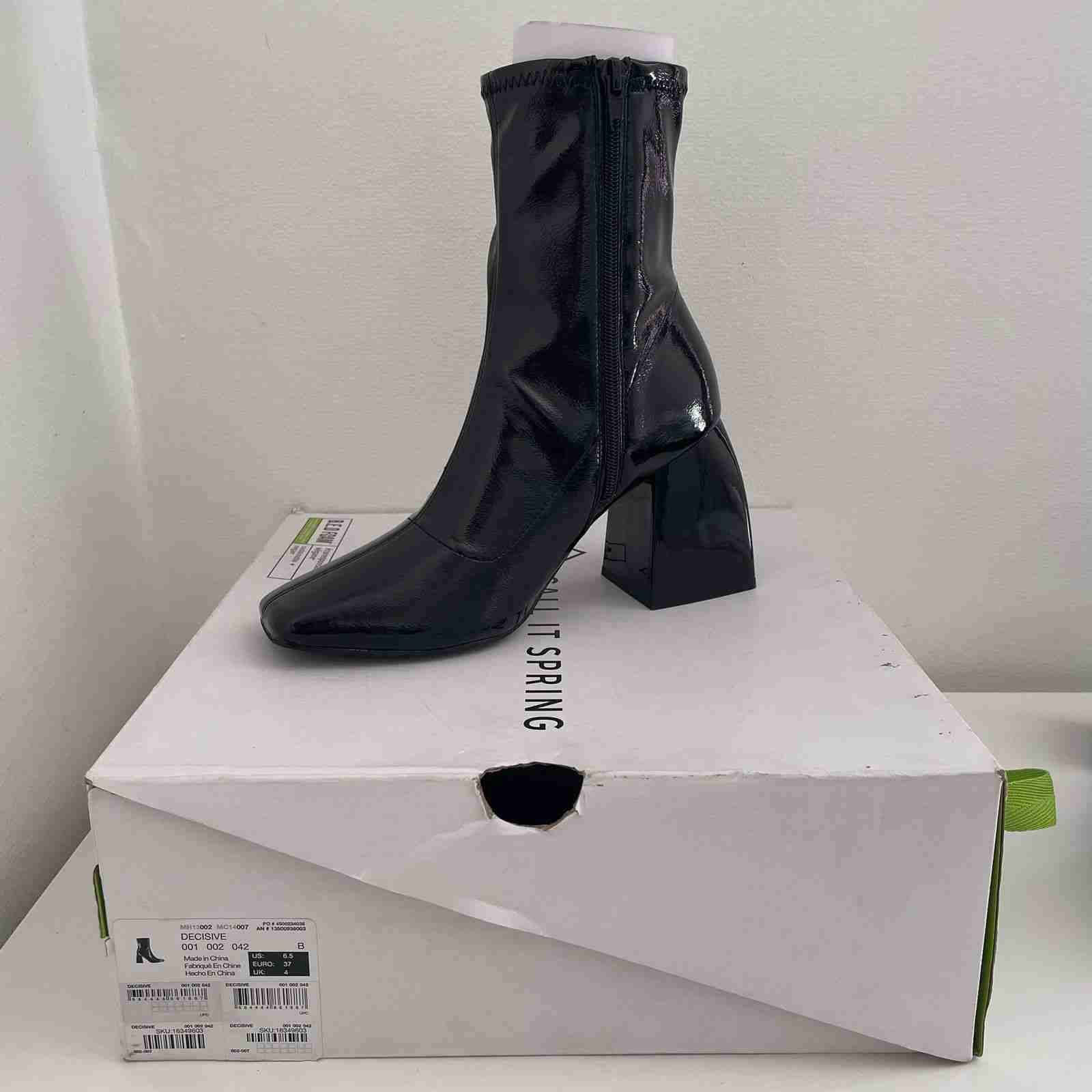 Botines negros de cuero sintético - miniatura 4