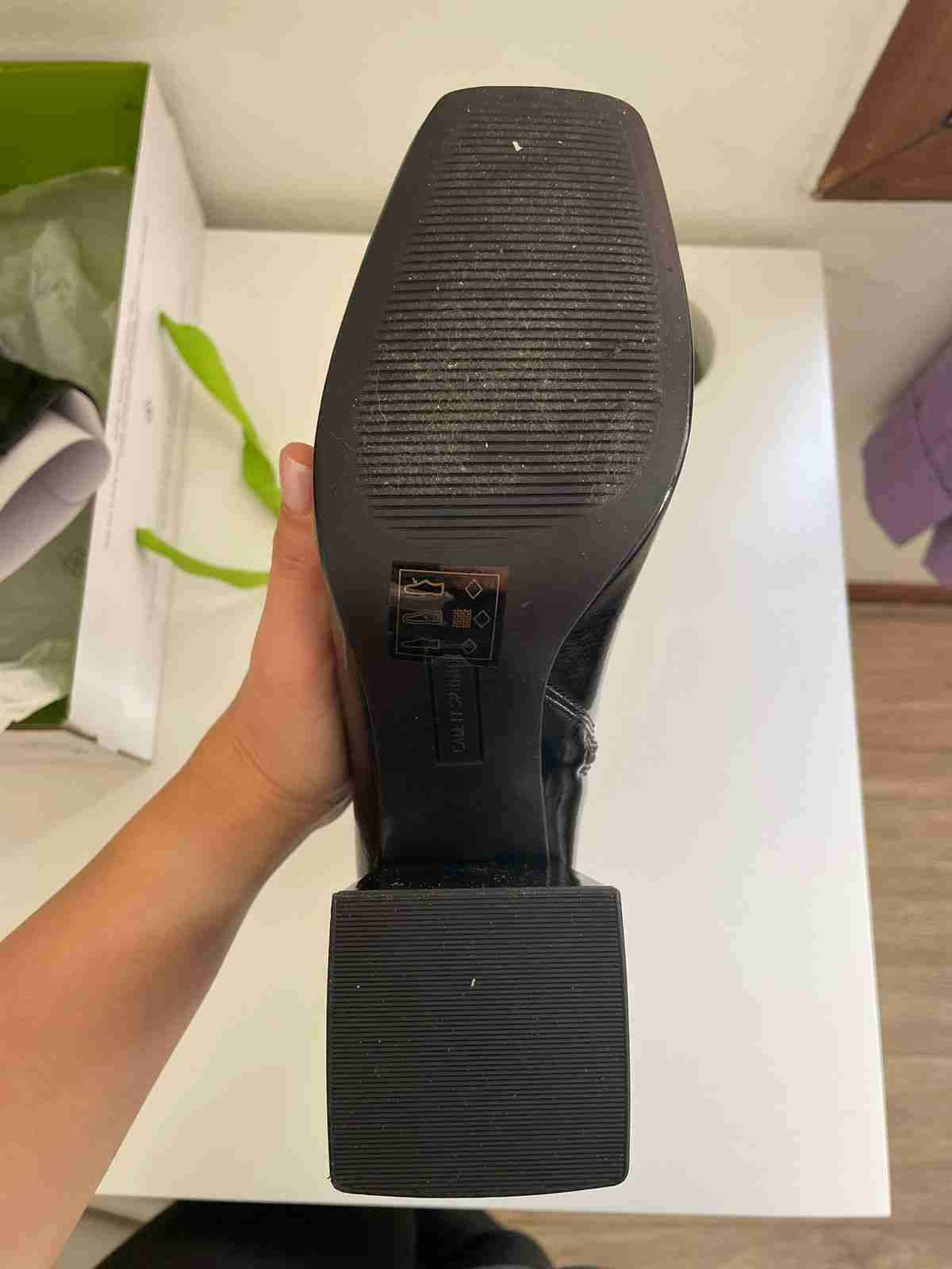 Botines negros de cuero sintético - miniatura 5