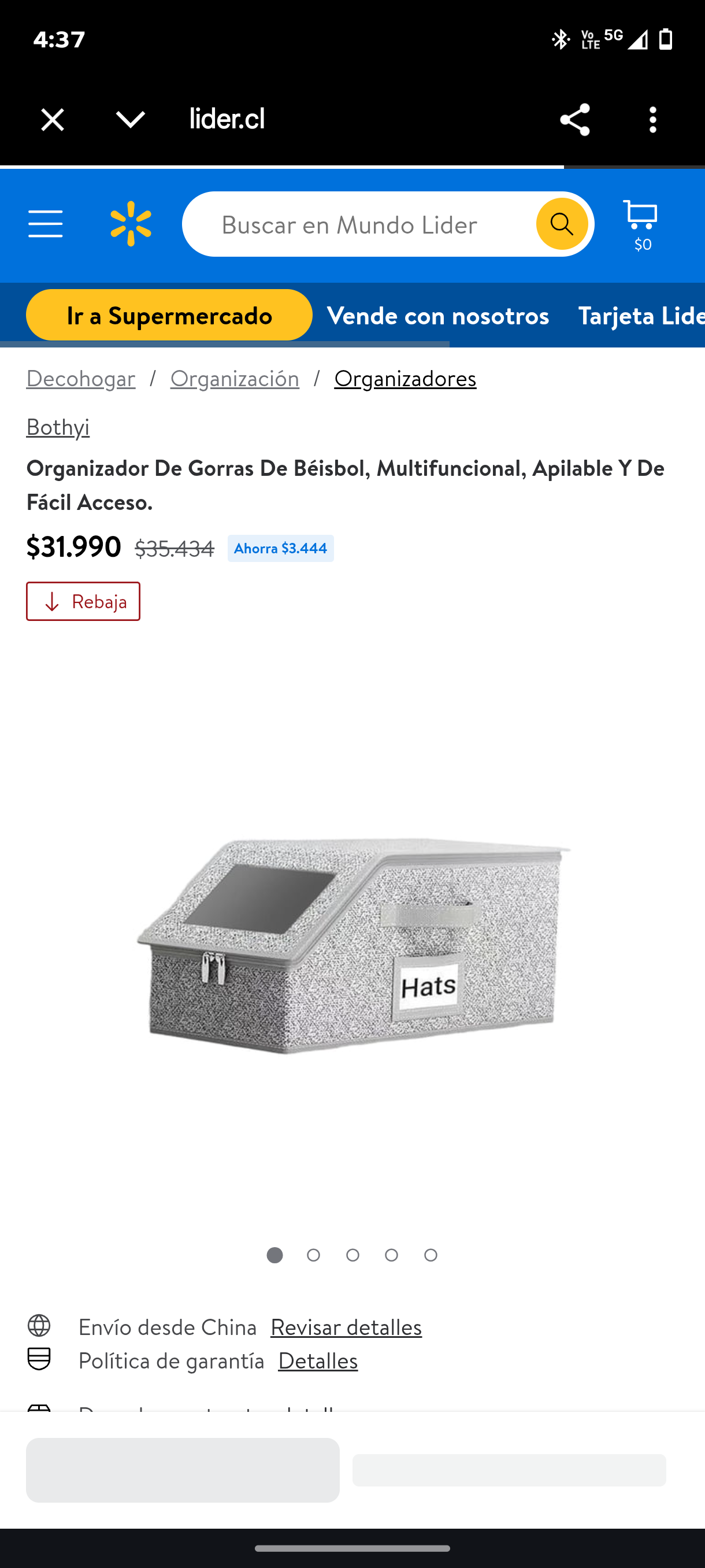 Organizador de gorras multifuncional - miniatura 1