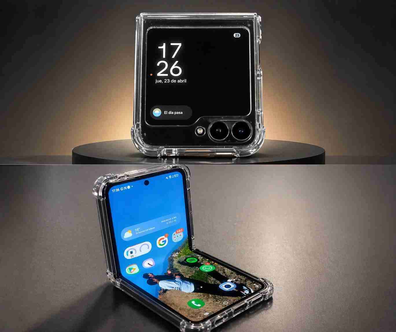 Smartphone plegable con funda - miniatura 1