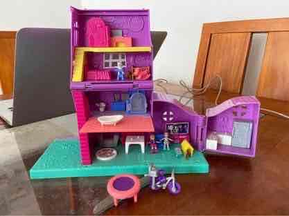 Casa de juguete morada polly pocket mini - miniatura 4