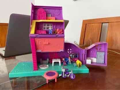 Casa de juguete morada polly pocket mini - miniatura 5