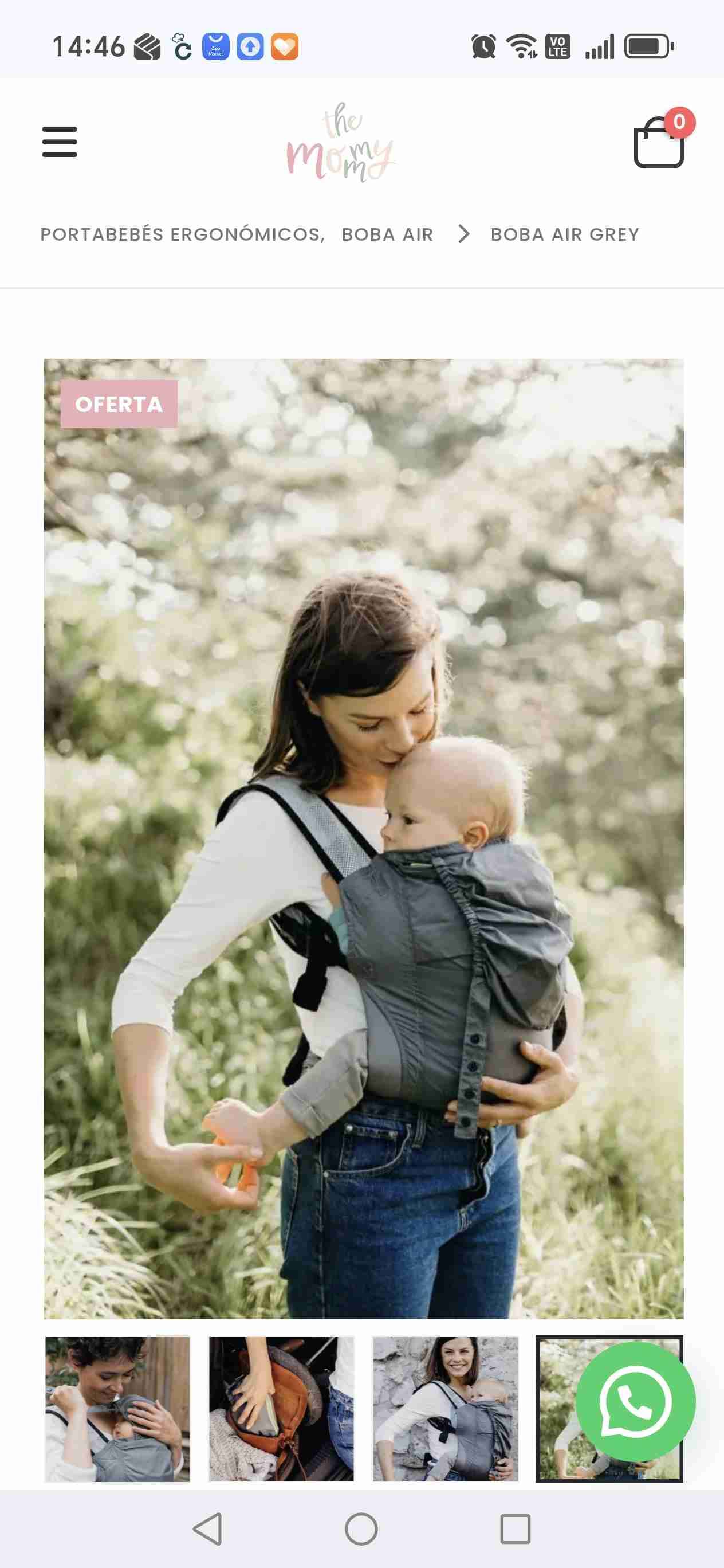 Portabebés ergonómico negro - miniatura 4