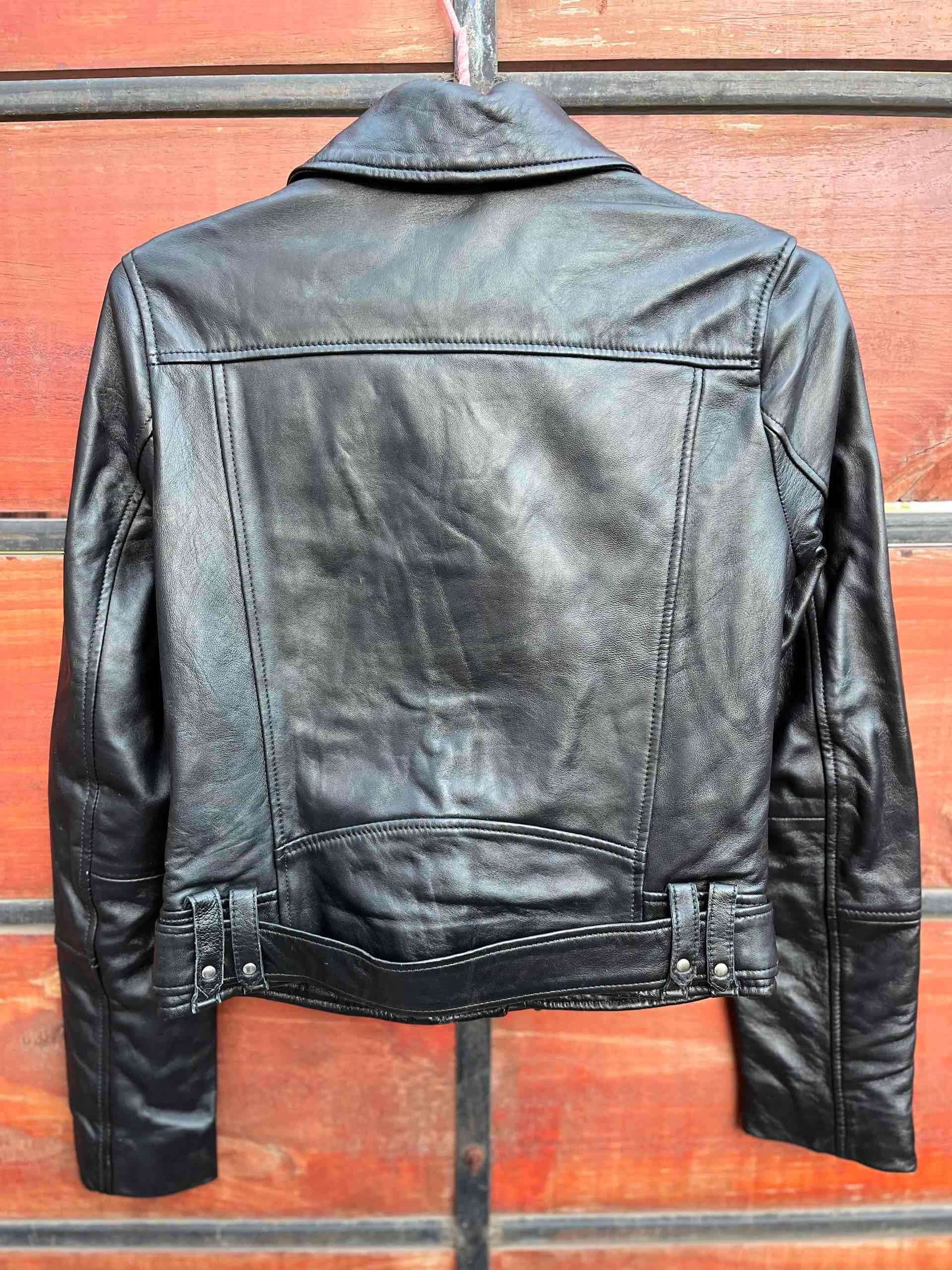 Chaqueta de cuero negro Americano - miniatura 3