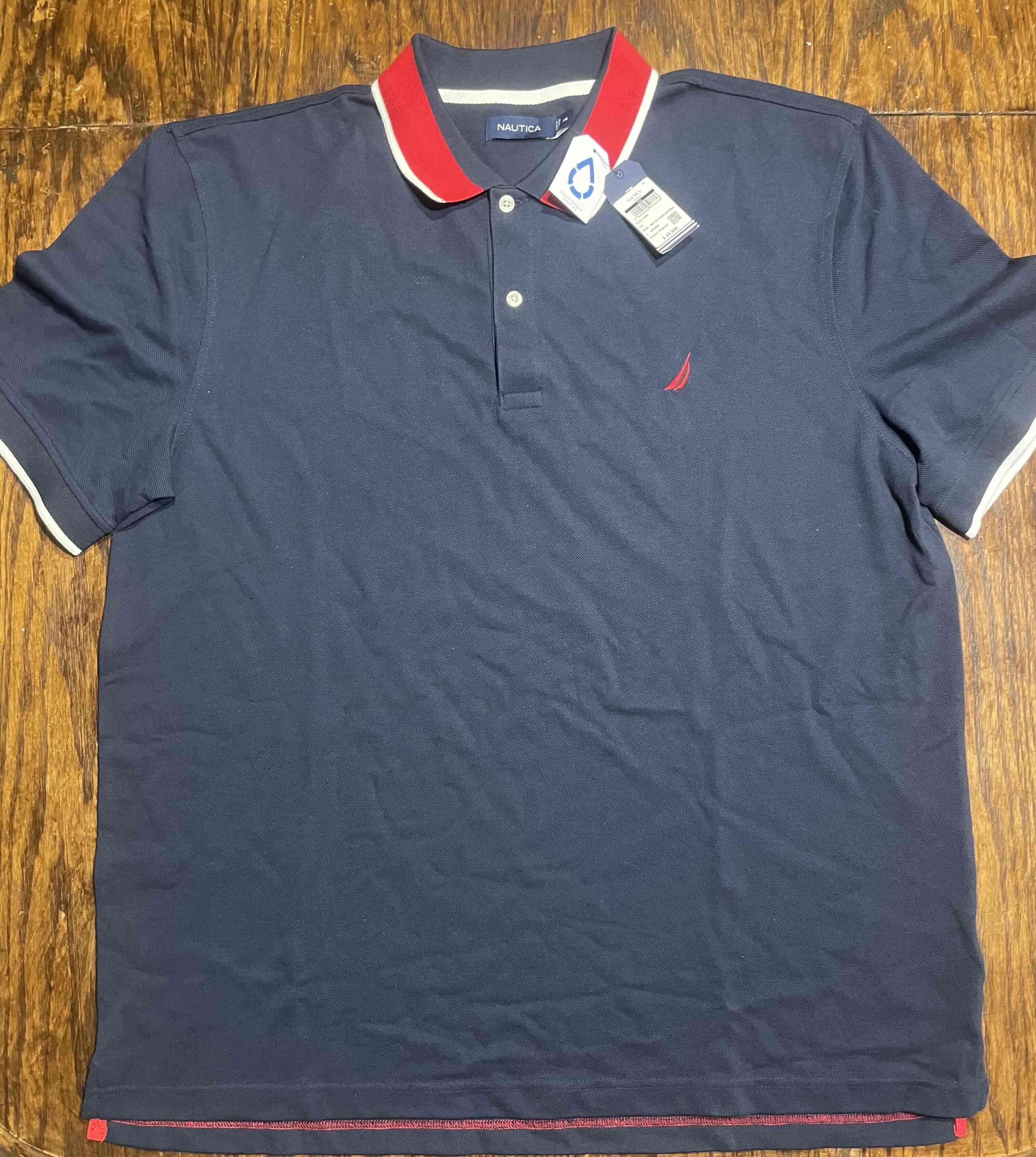 Polera polo color azul marca Nautica - miniatura 1