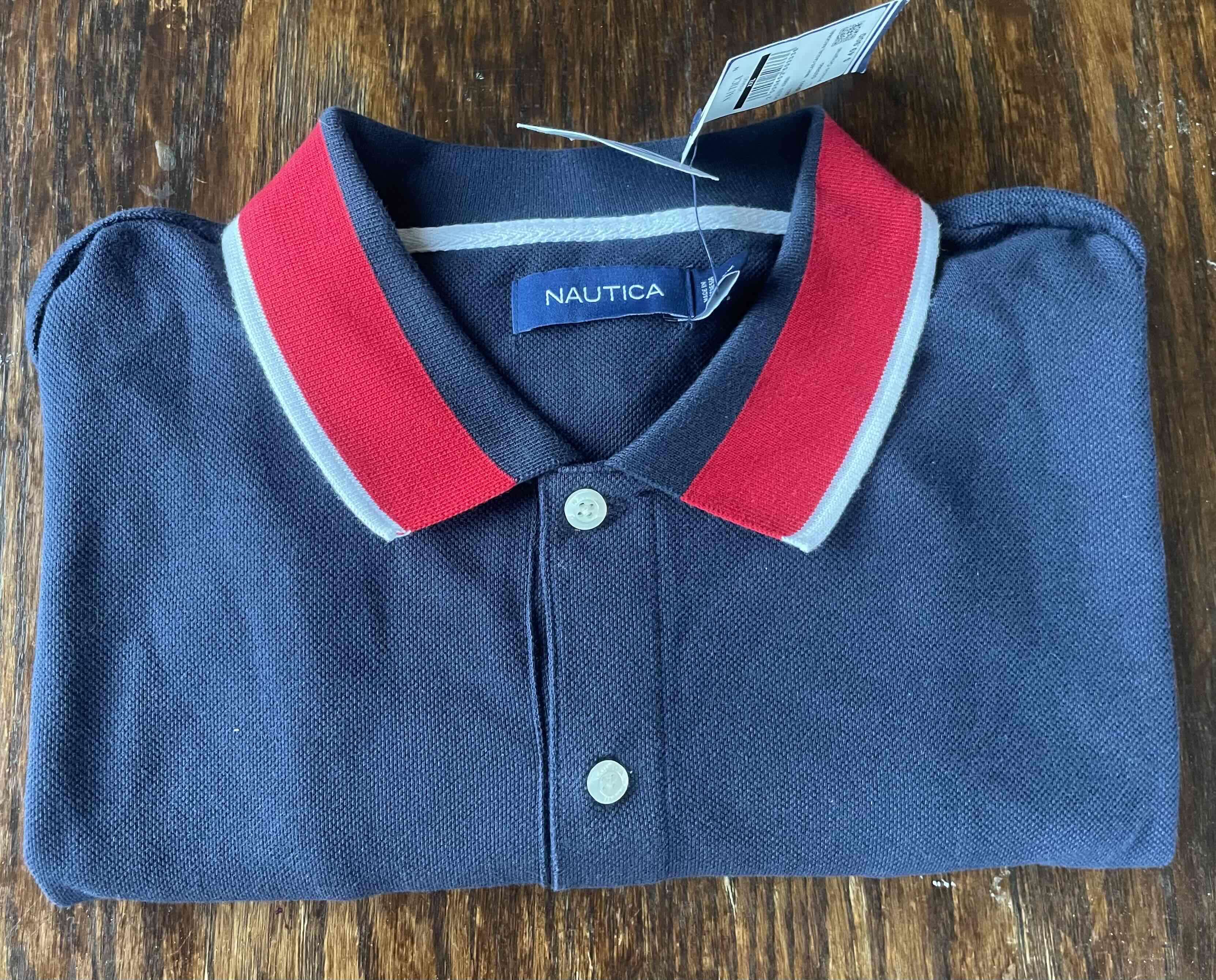 Polera polo color azul marca Nautica - miniatura 2