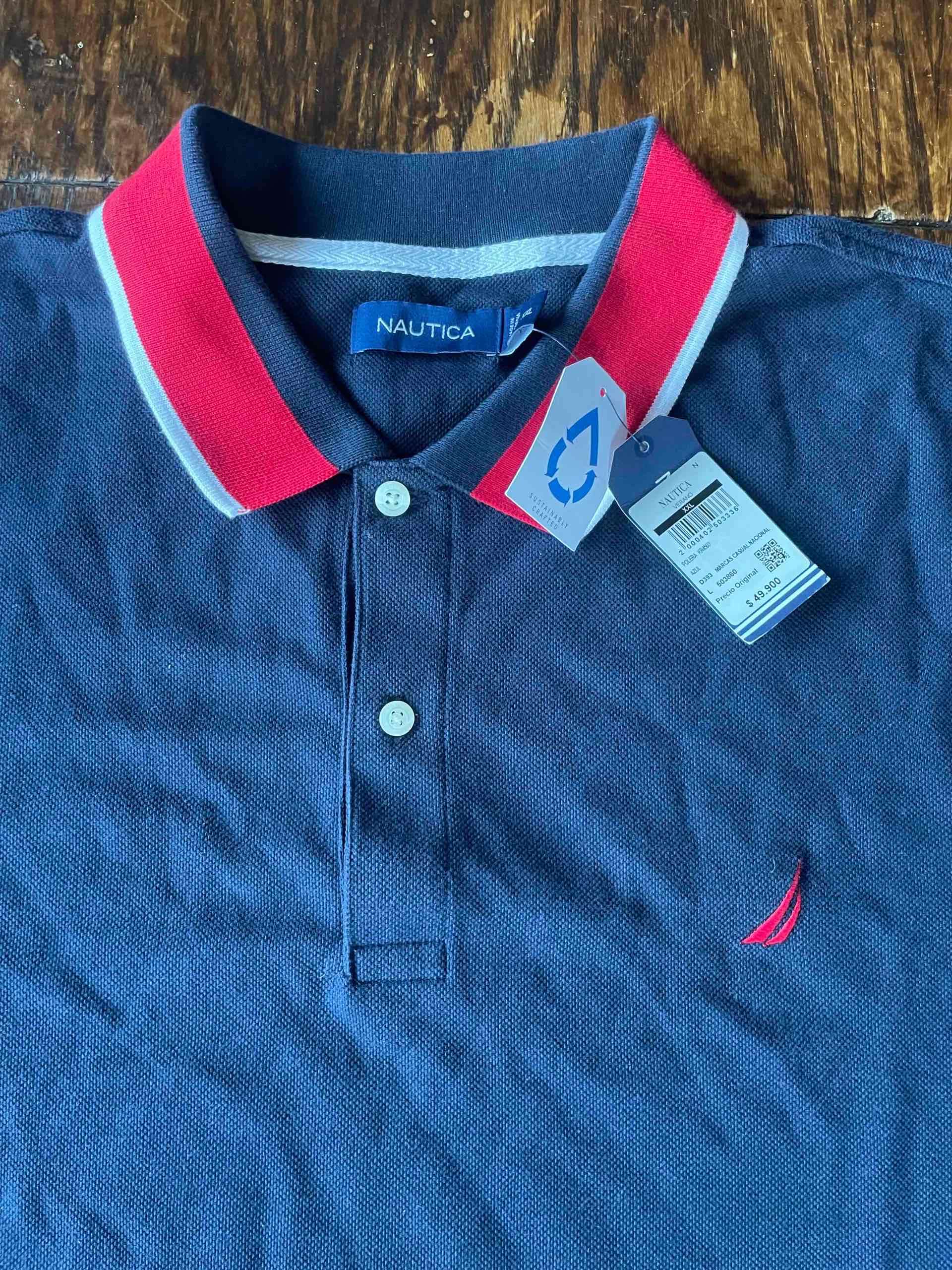 Polera polo color azul marca Nautica - miniatura 4