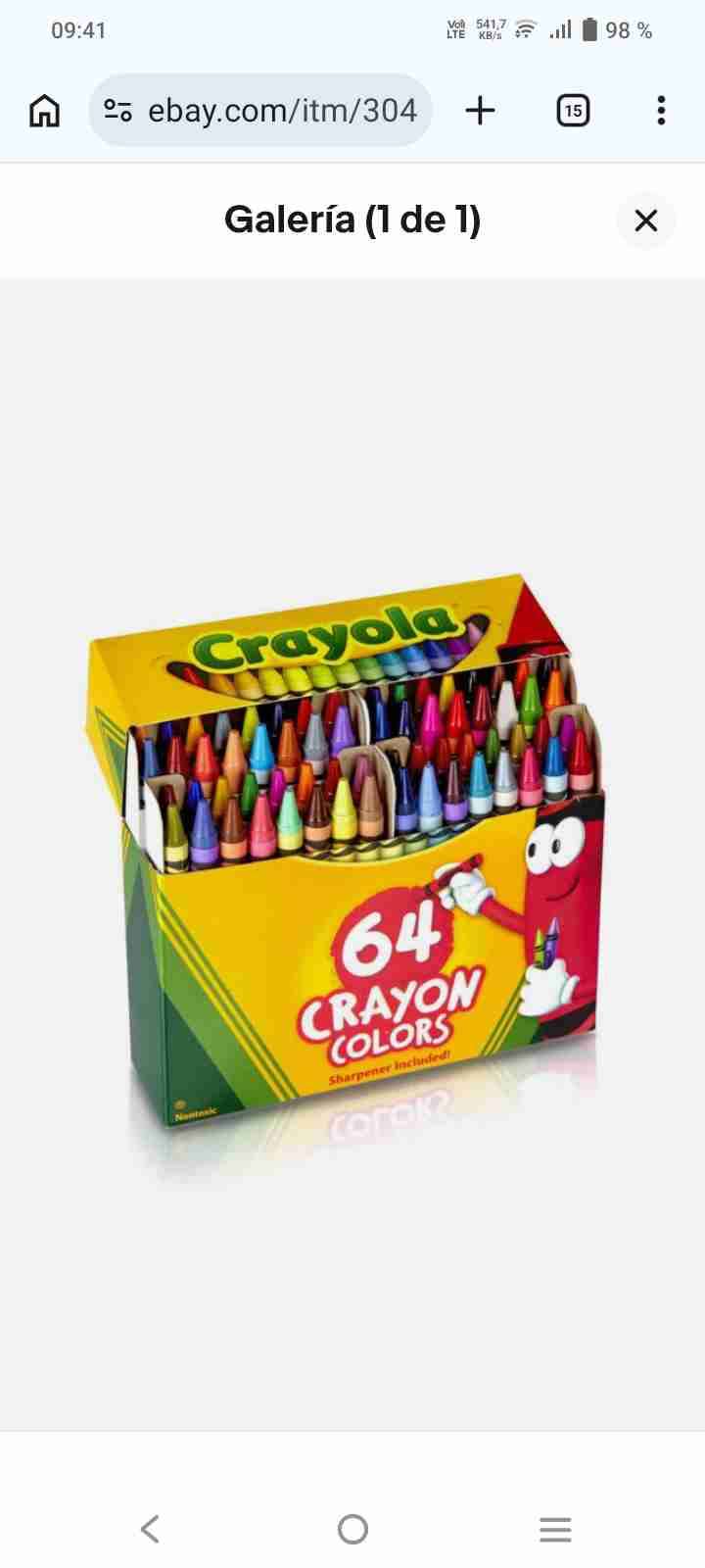 Caja de crayones Crayola 64 colores