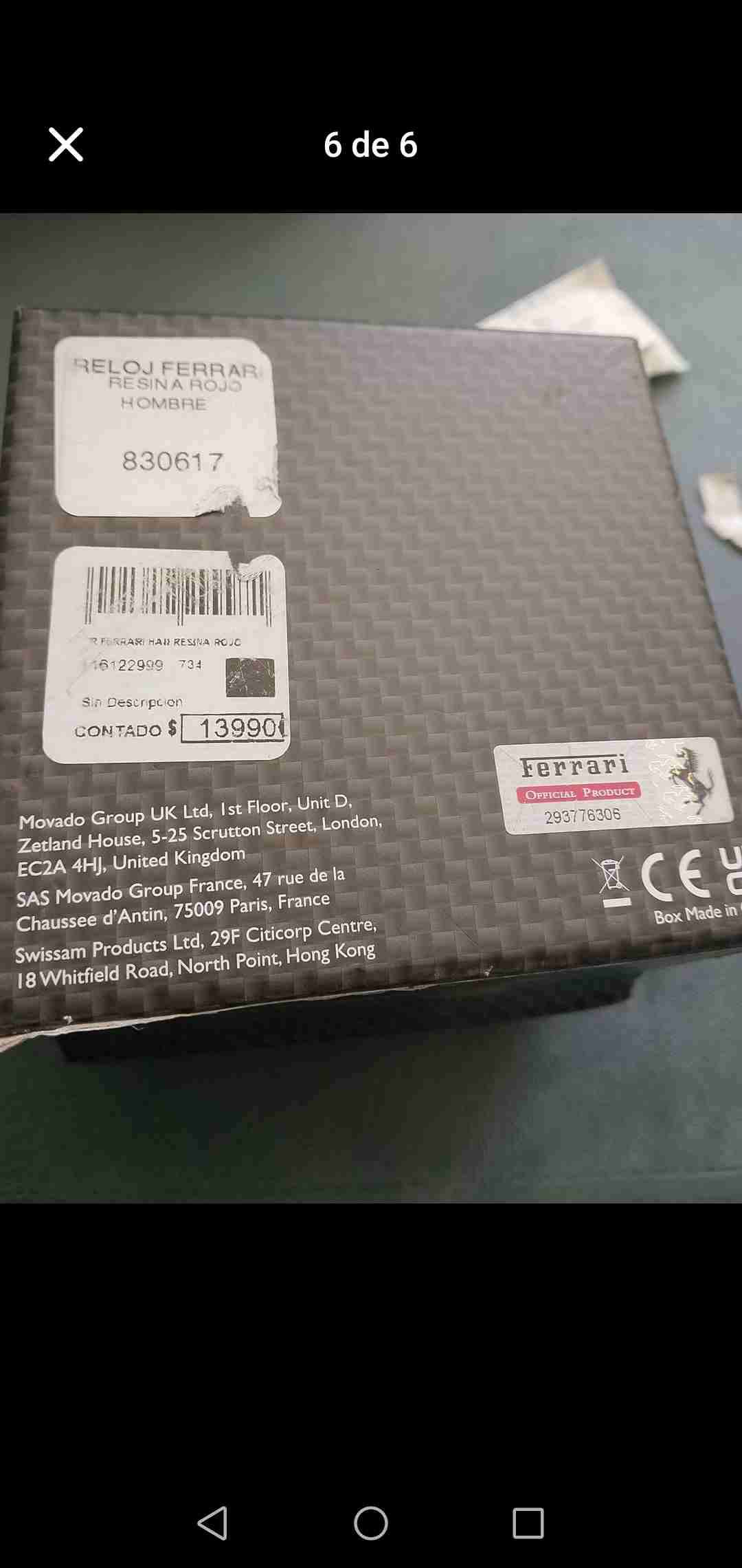 Reloj Ferrari Resina Rojo Hombre - miniatura 1