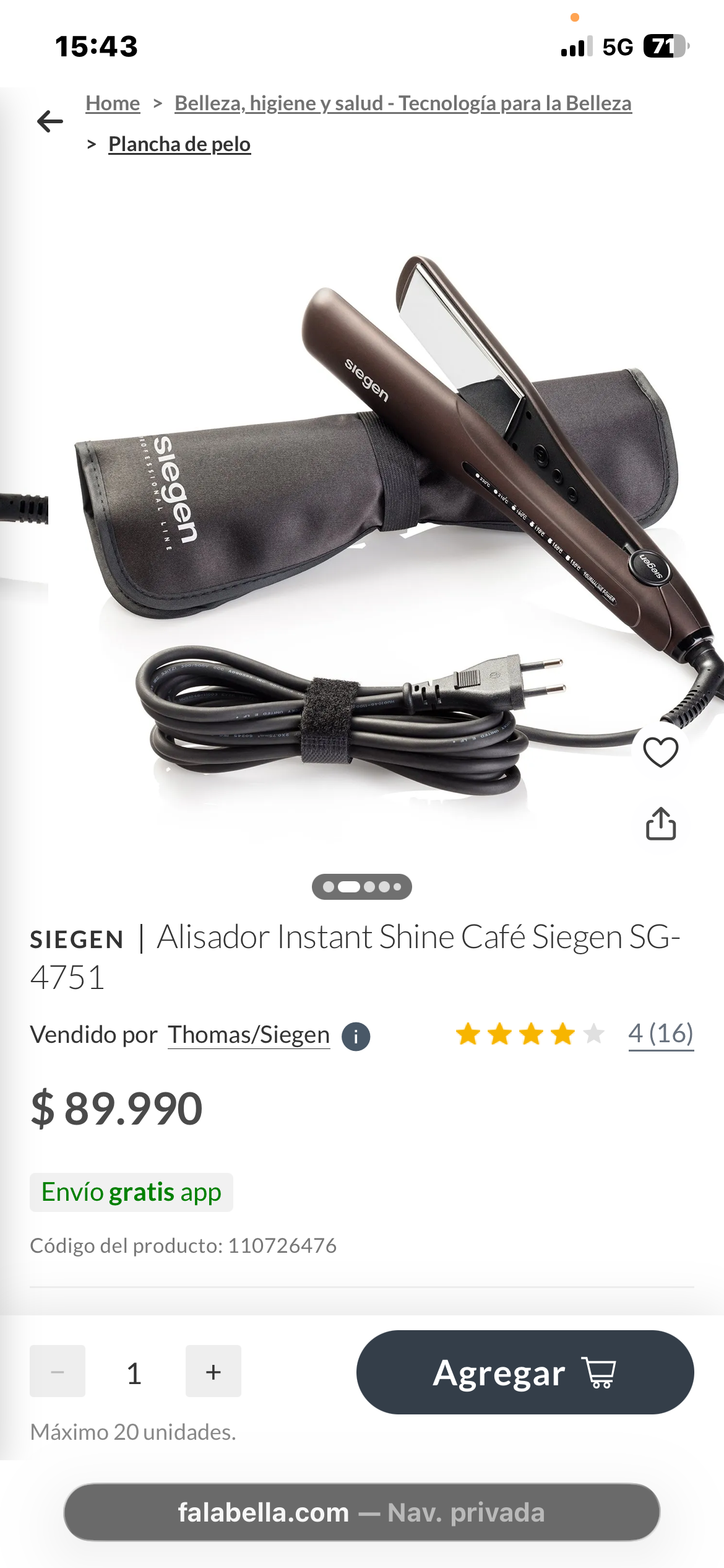 Alisador Instant Shine Café Siegen - miniatura 1