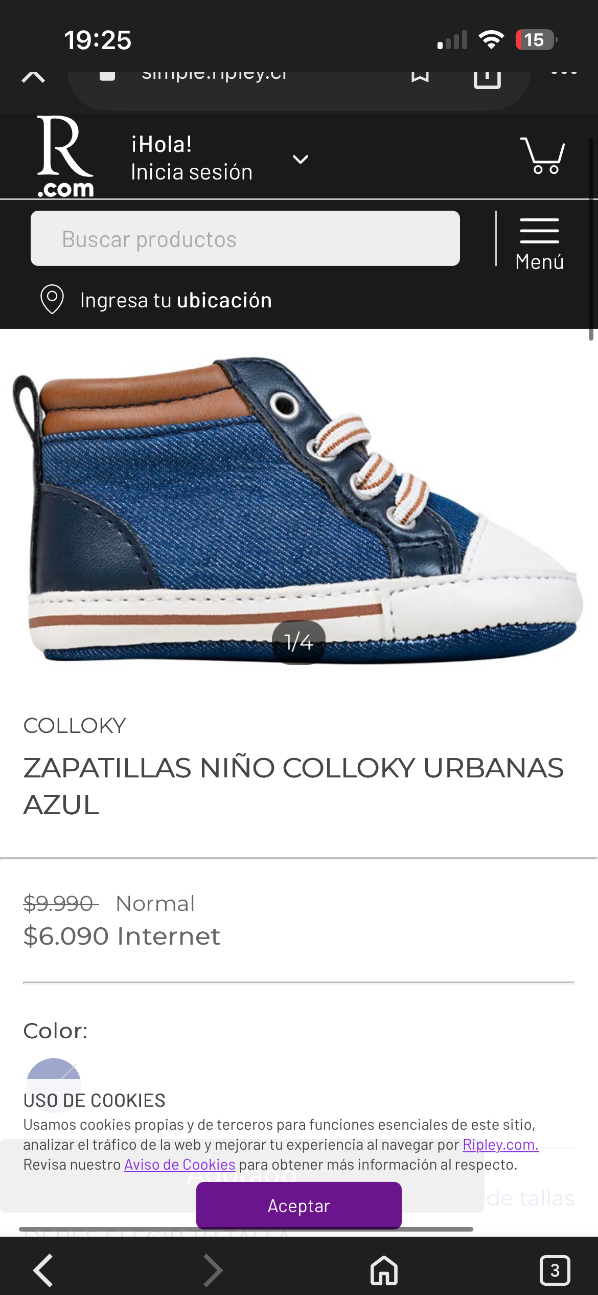 Zapatillas bebé azul y blanco - miniatura 5