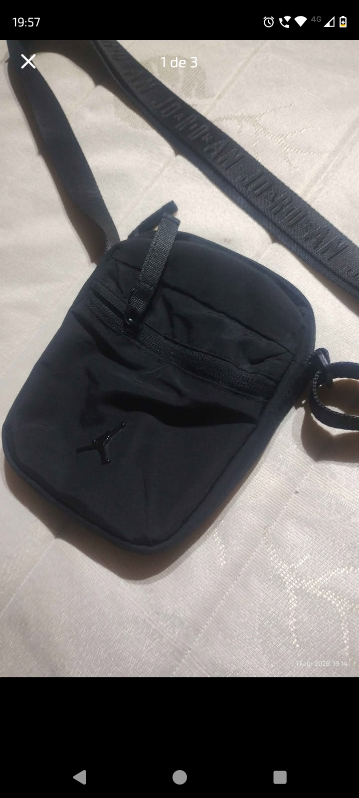 Bolso Jordan Airbon Detalles En Negro - miniatura 1