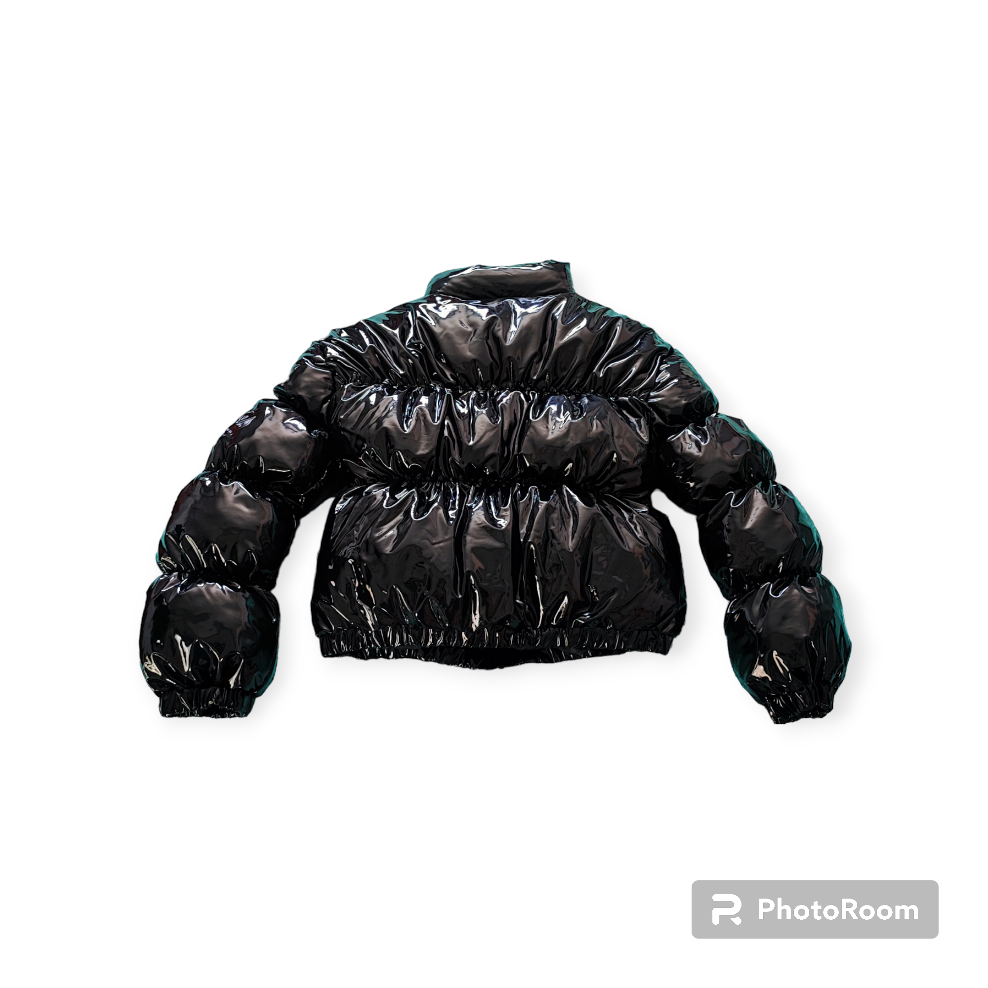 Chaqueta inflable negra brillante - miniatura 3