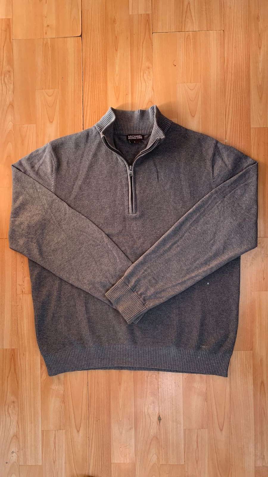 Suéter gris con cierre Michael Kors Talla L - miniatura 3