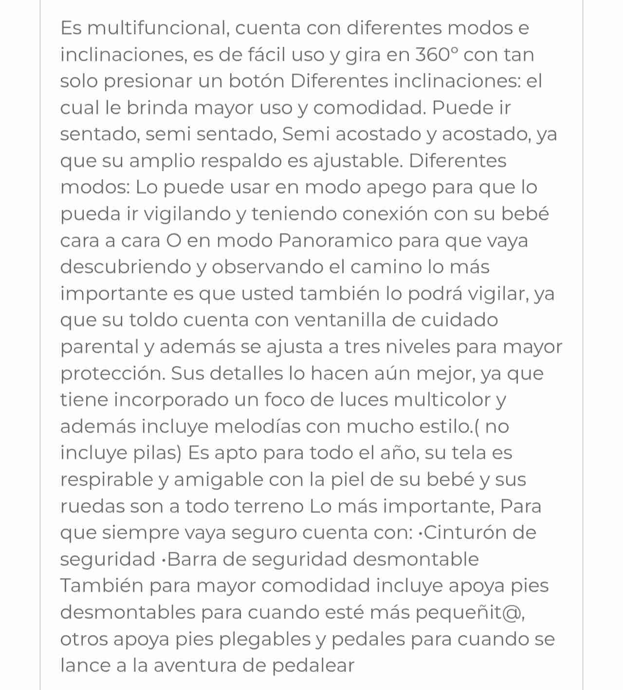 Triciclo Lubabycas con toldo ajustable - miniatura 2