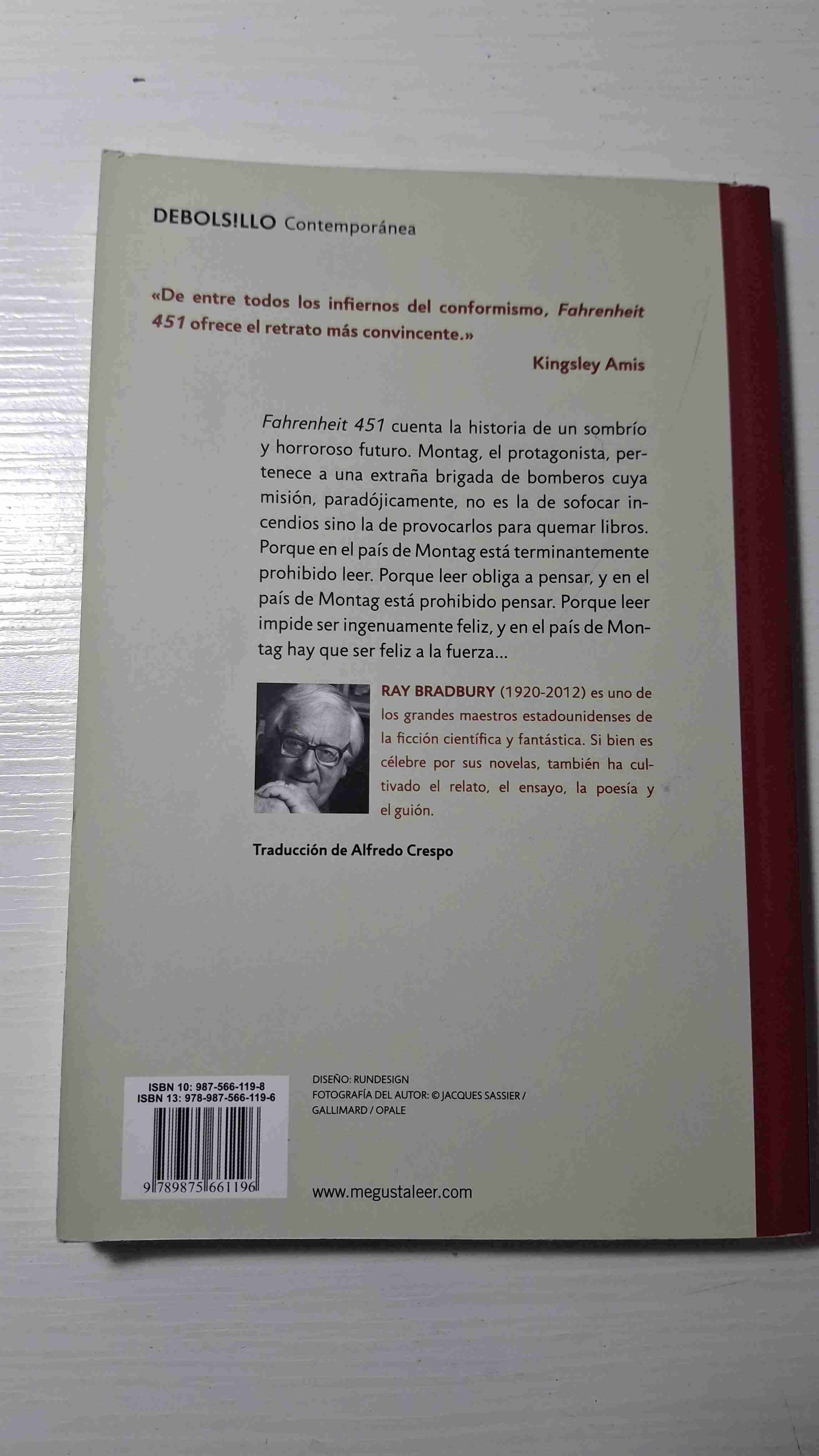 Libro Fahrenheit 451 Ray Bradbury - miniatura 2