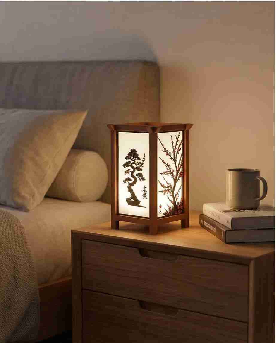Lámpara decorativa japonesa 3D - miniatura 5