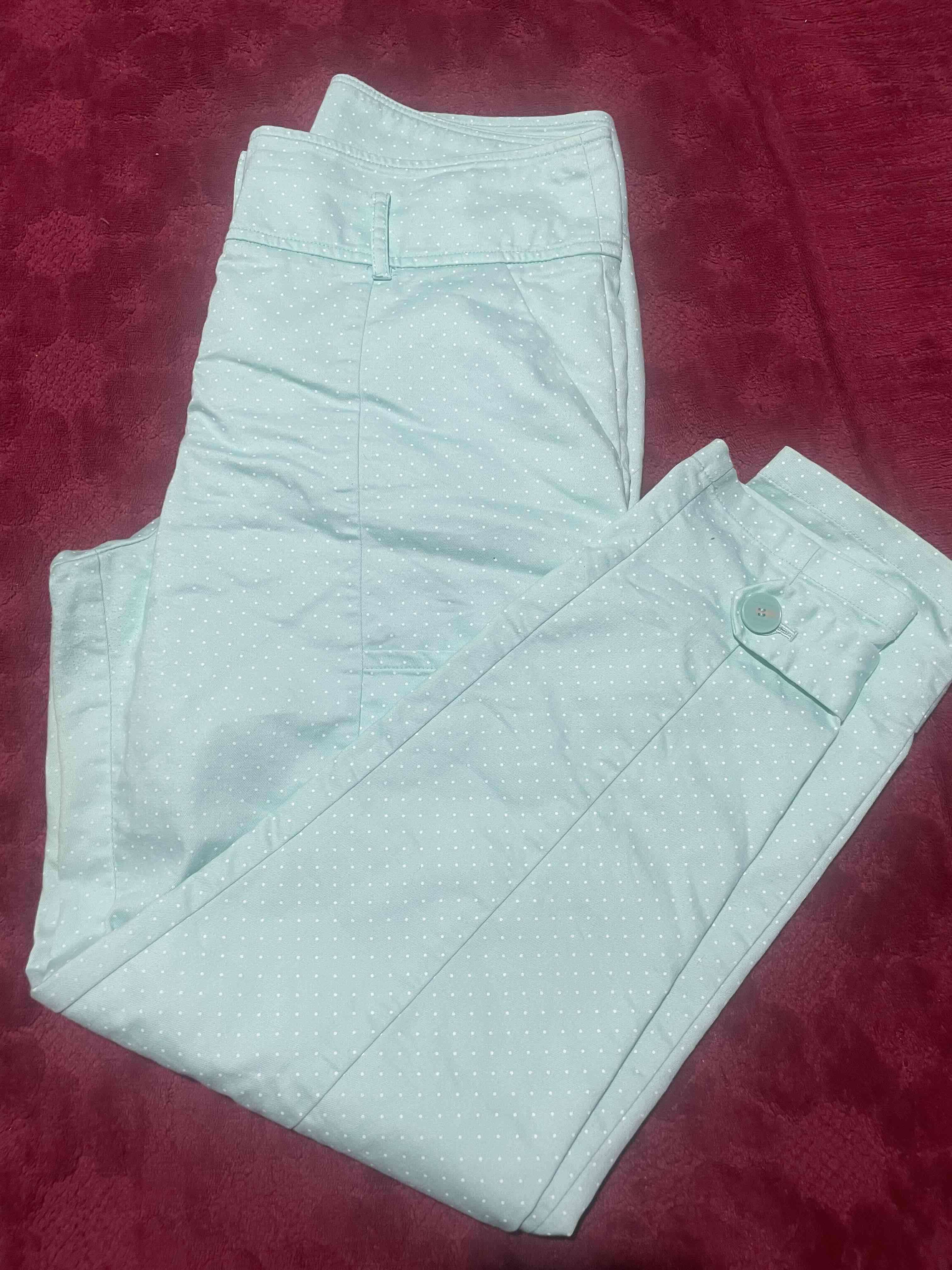 Pantalones verde agua con lunares - miniatura 1