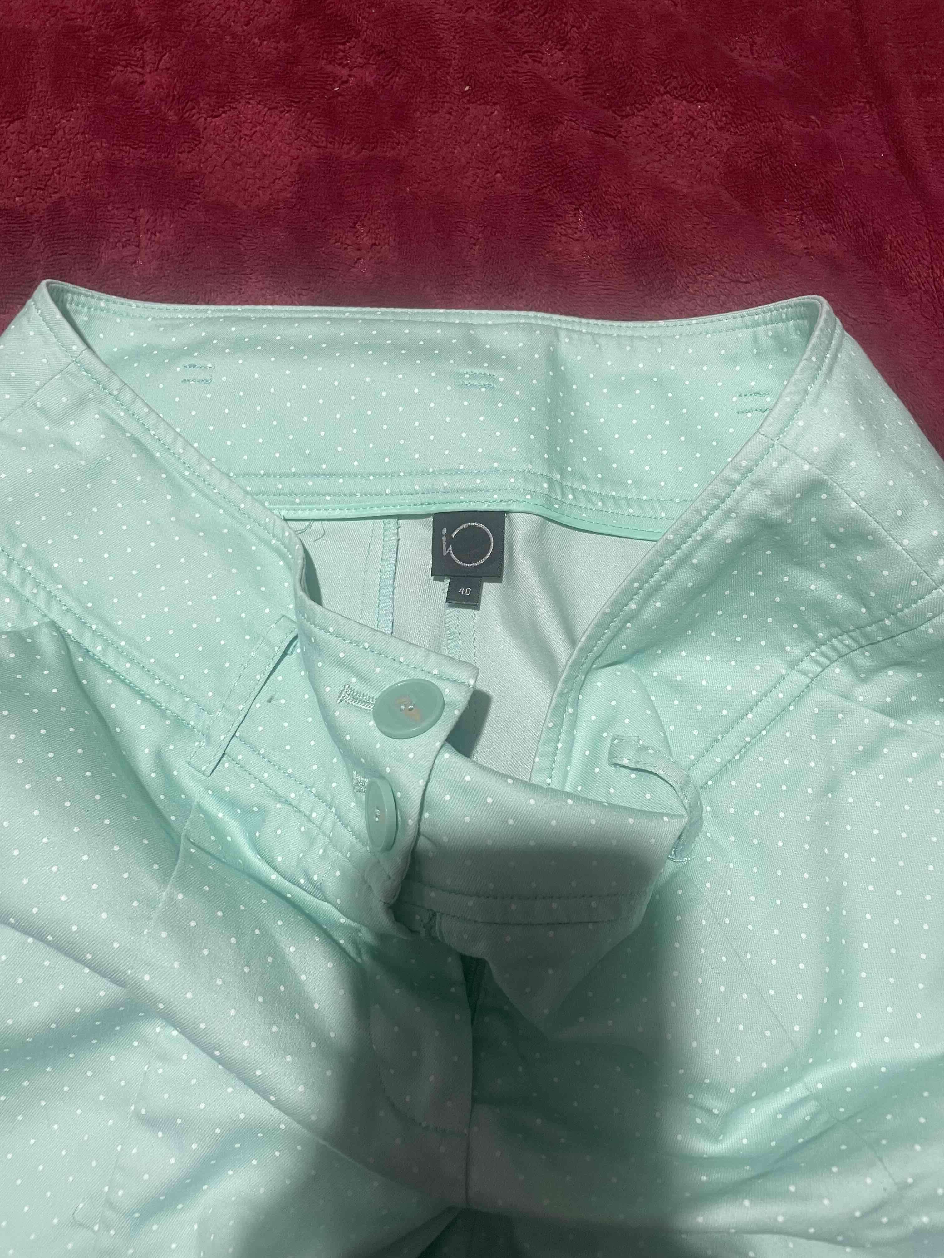 Pantalones verde agua con lunares - miniatura 2