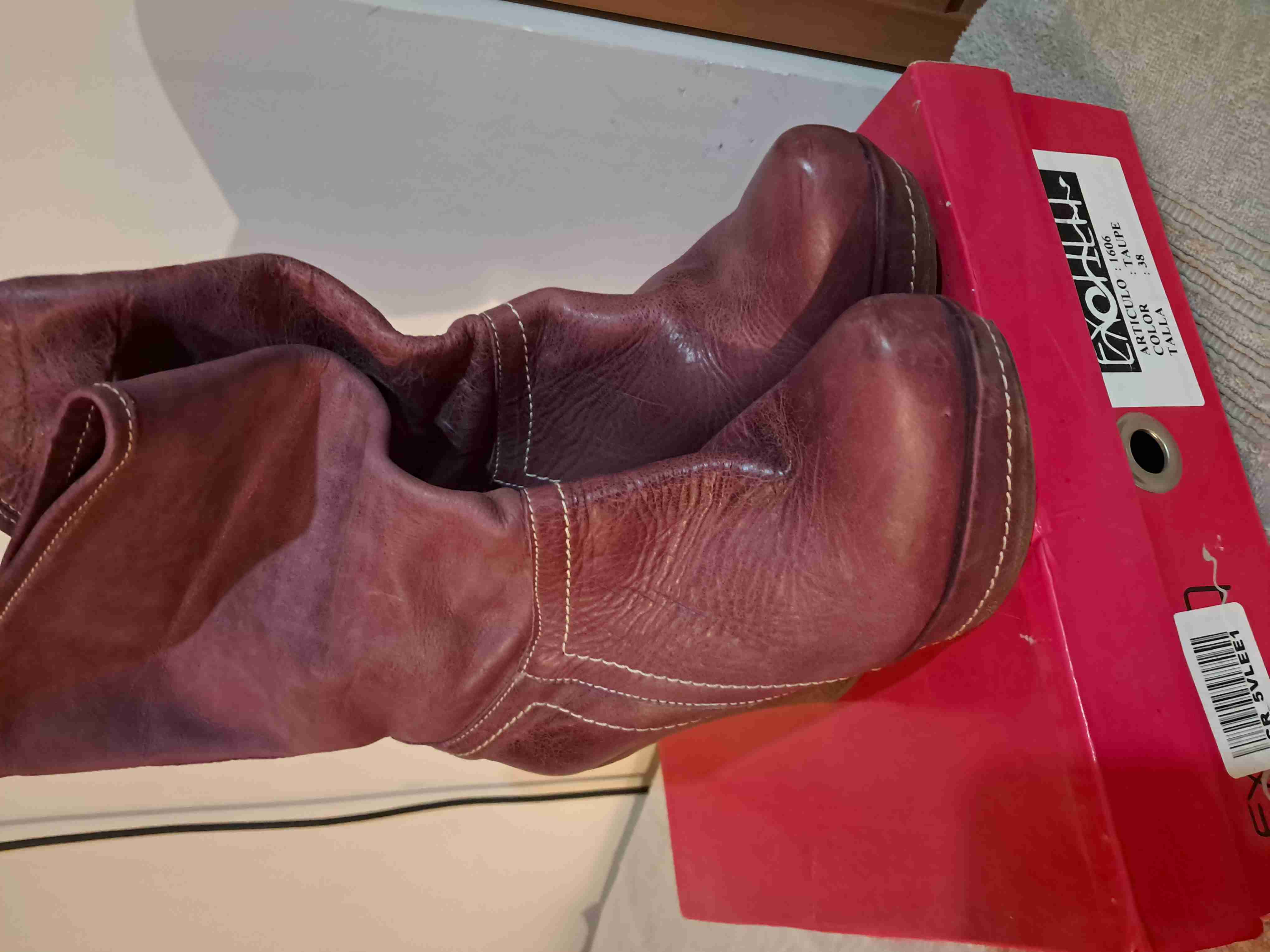 Botines burdeos de cuña - miniatura 2